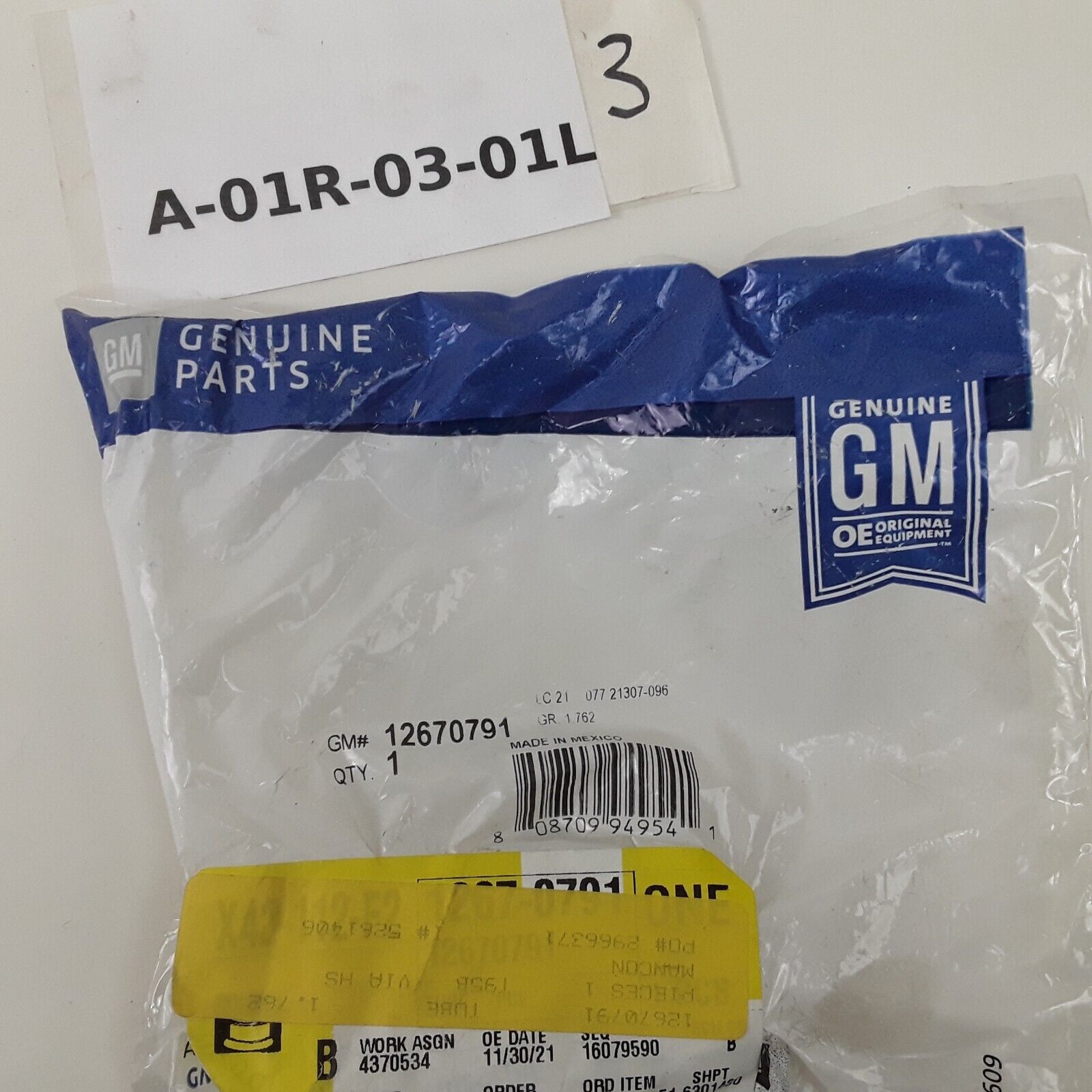 GM PCV Valve Hose 12670791 for Cadillac, Chevrolet, GMC Models 2014-2020