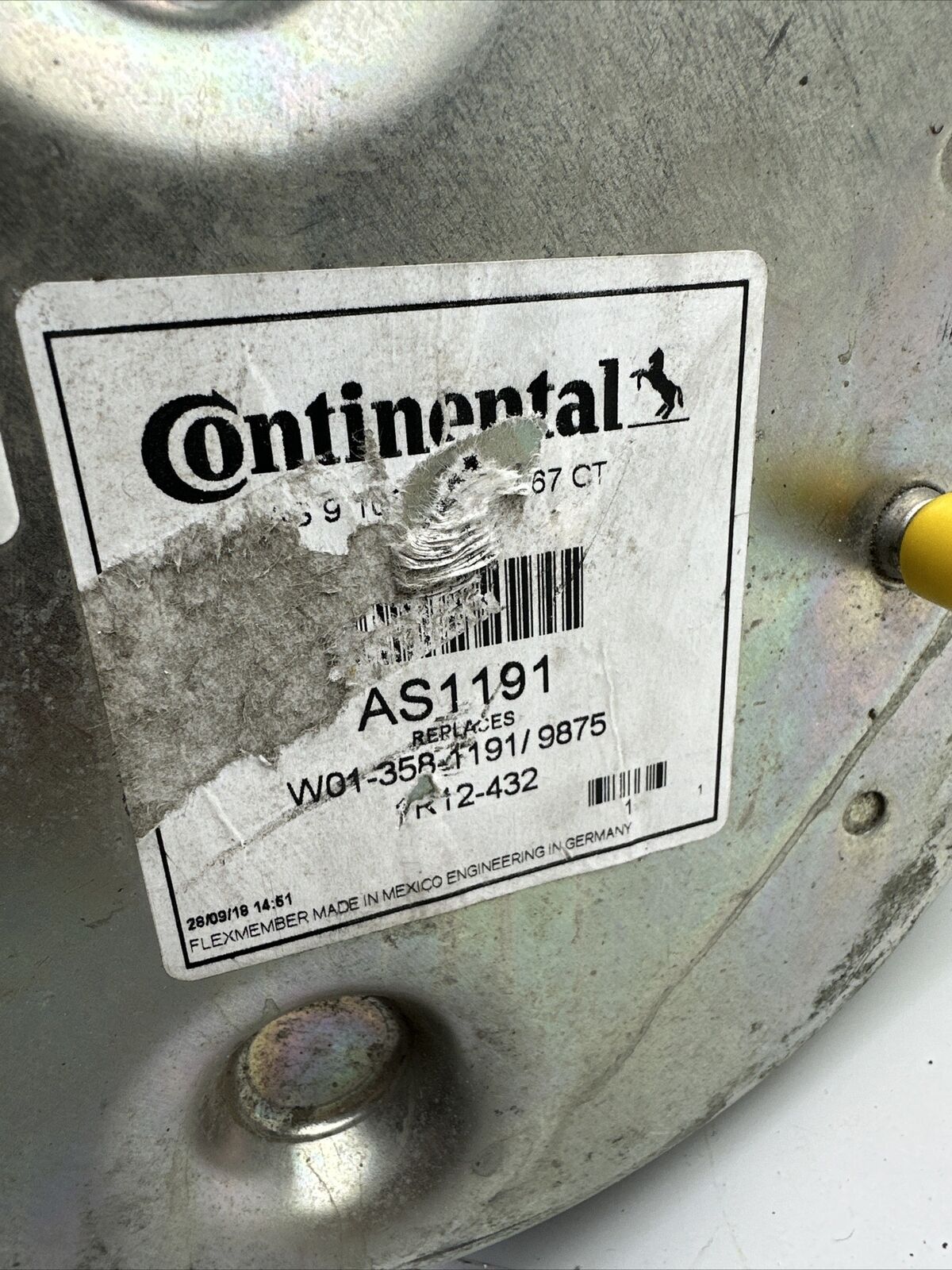 GENUINE AIR SPRING Continental-ContiTech AS1191, 1R12-432 ,910S-18 FREE SHIPPING - HotCarParts