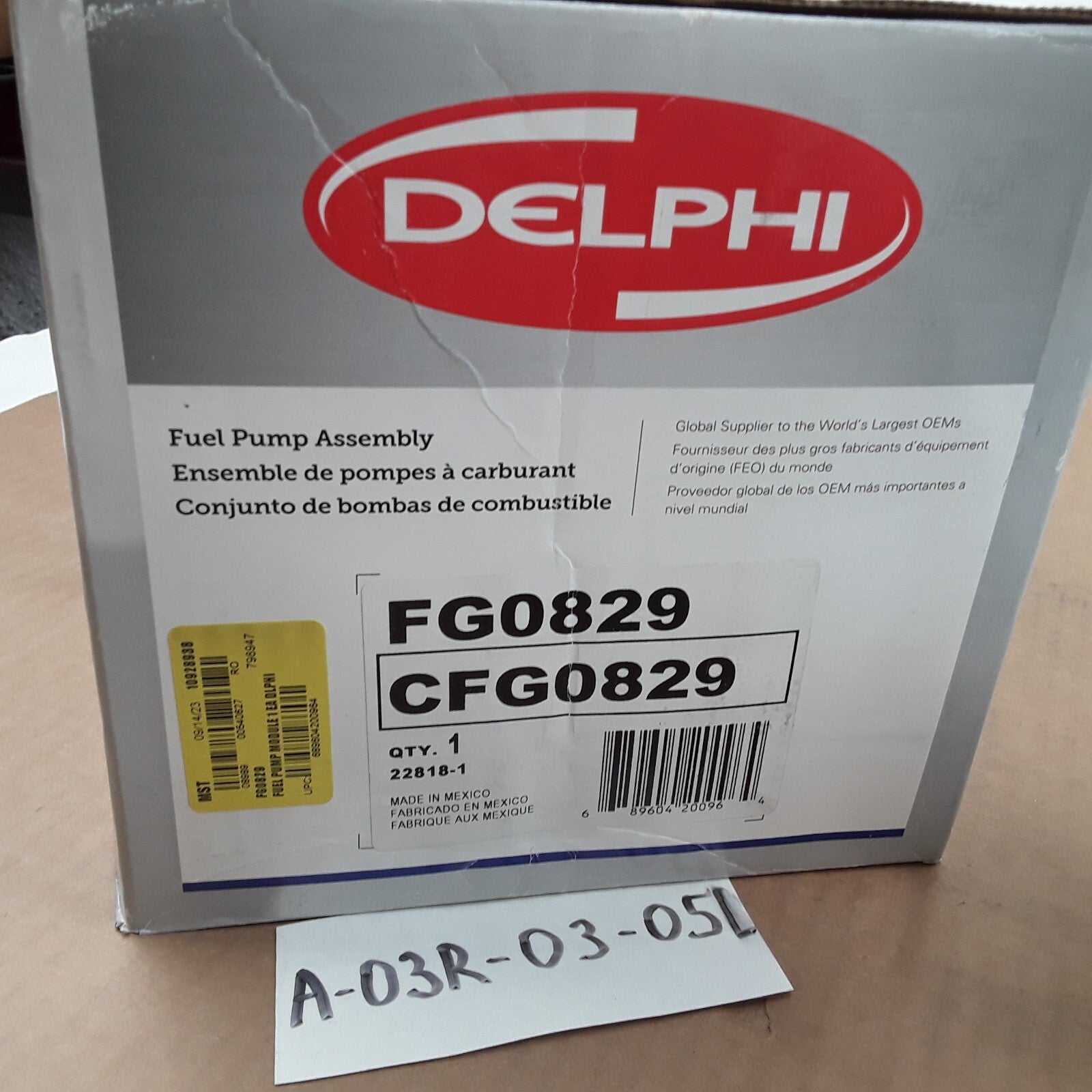Delphi Fuel Pump Module Assembly Fits Mercury Monterey Ford Freestar (2004-2005)