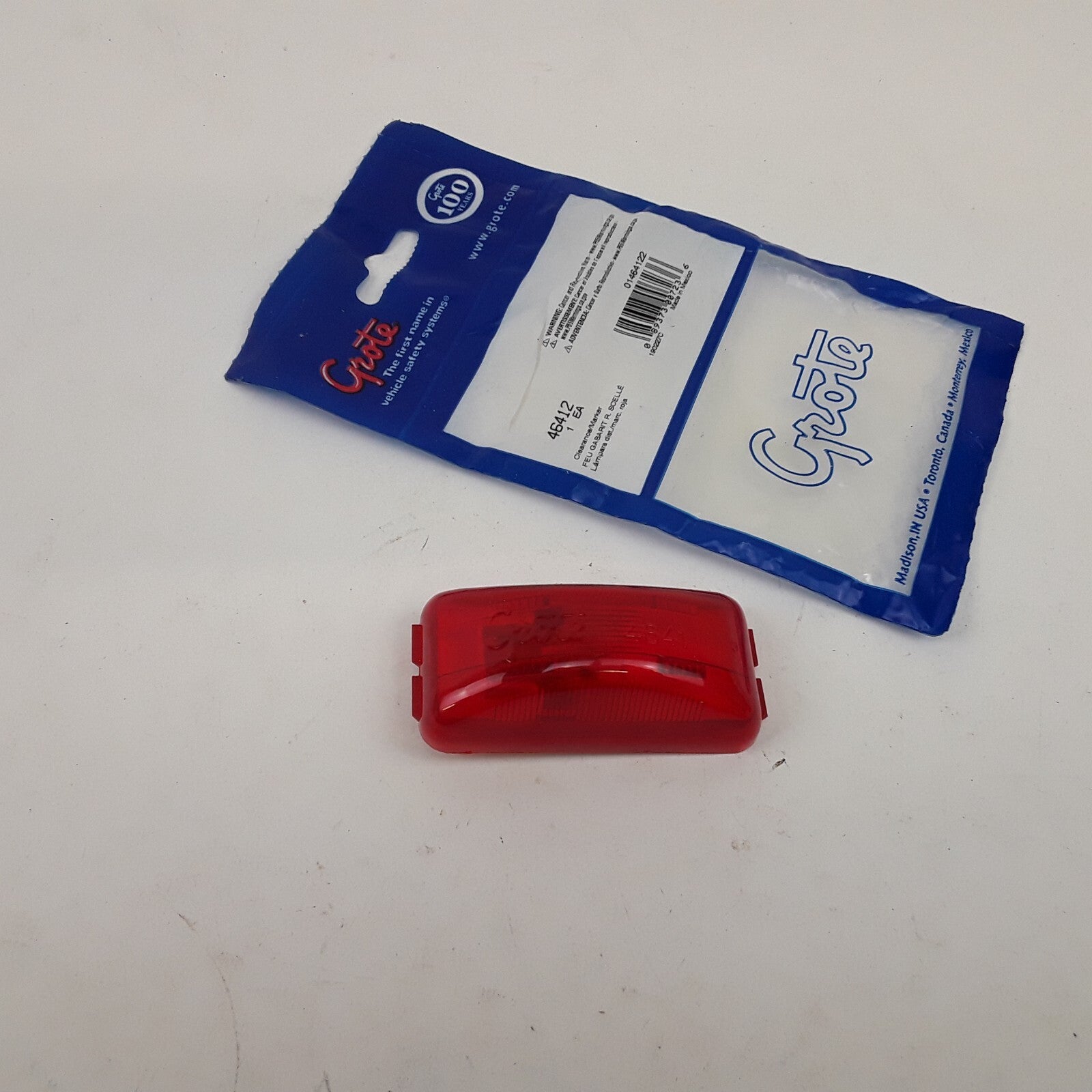 Grote 46412 Side Marker Light Assembly Sealed Single Bulb Rectangular 12V