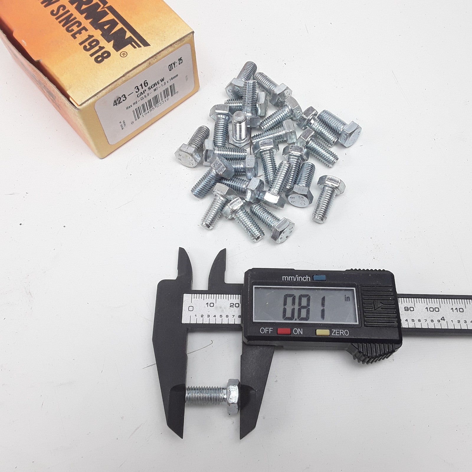 Dorman 423-316 Cap Screw-Hex Steel Head-Class 8.8- M7-1.0 x 16mm Set of 25