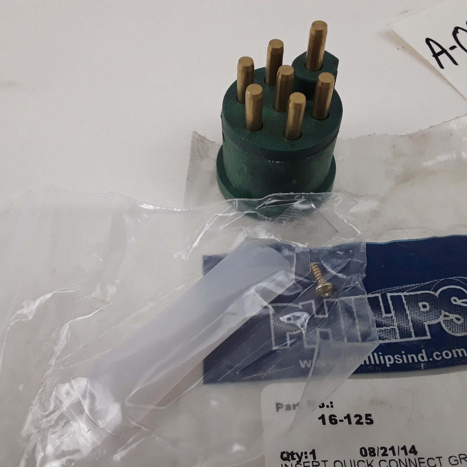 Philips 16-125 QCP Insert Connector Plug - Cartridge, Brass Pin, Easy Connect