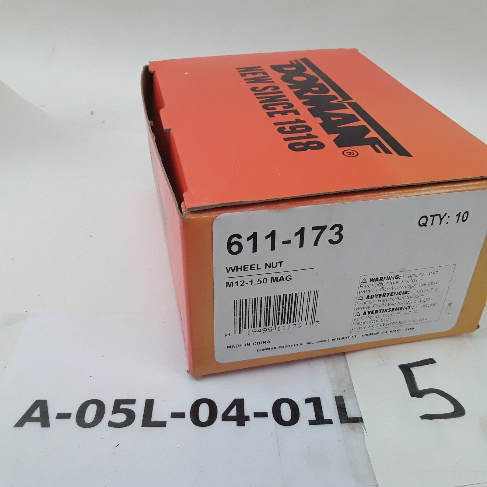Set of 10 Wheel Nut M12-1.50 Mag - 21mm Hex, 40.5mm Length Fits Toyota 1979-1989