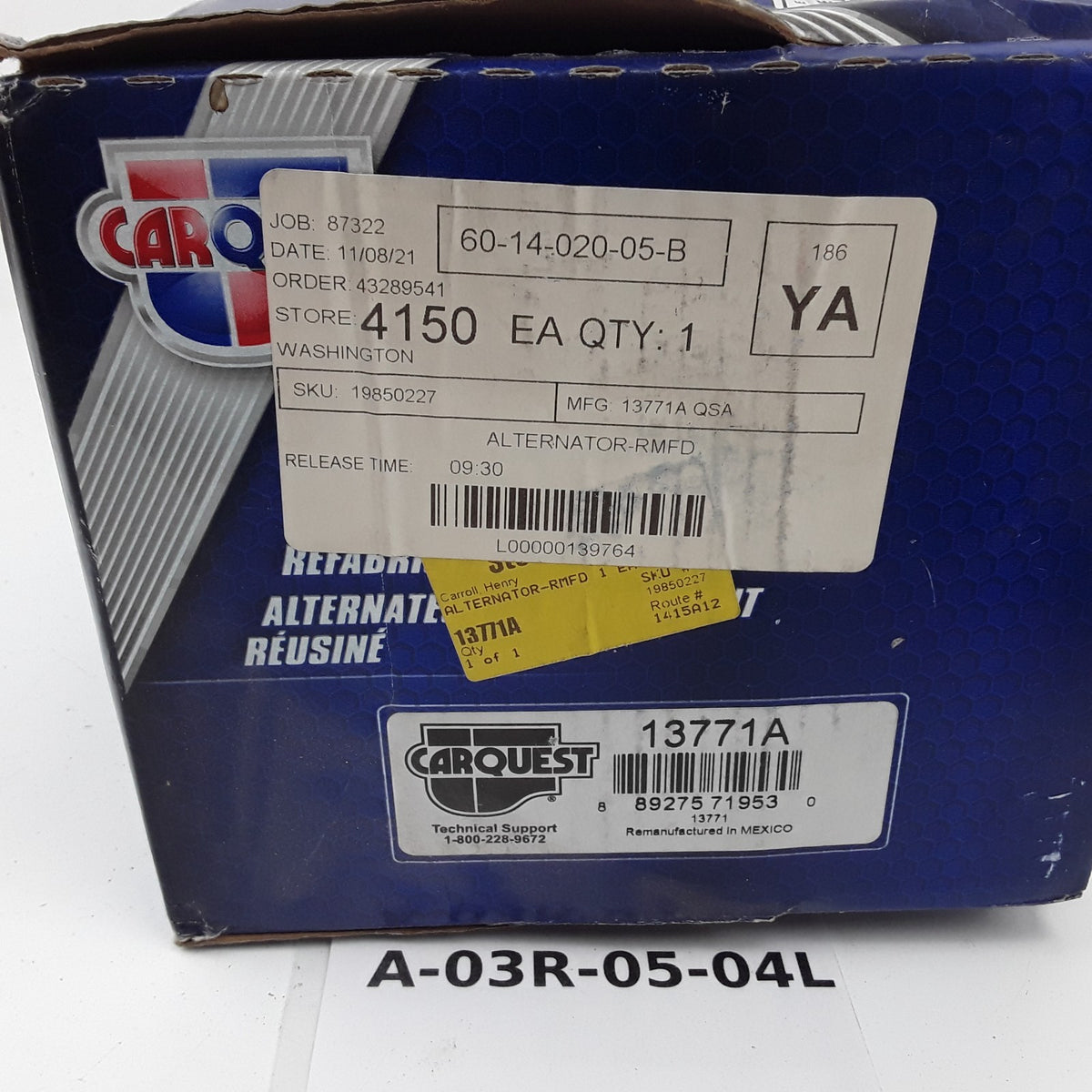 Carquest 13771A Alternator Fits Chevrolet Pontiac Oldsmobile 1999 2000 2001 2002