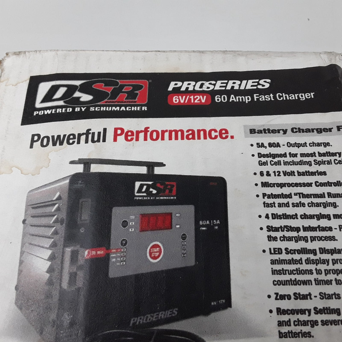 Fast Battery Charger 12V 60A Schumacher Electric DSR134 Professional Grade Rapid