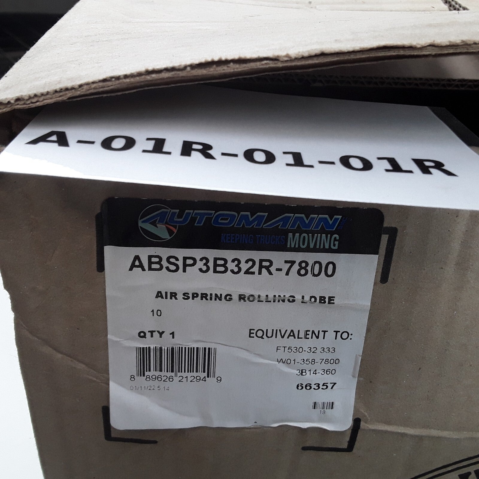 Automann ABSP3B32R-7800 Triple Convoluted Rolling Lobe Air Spring W01-358-7800