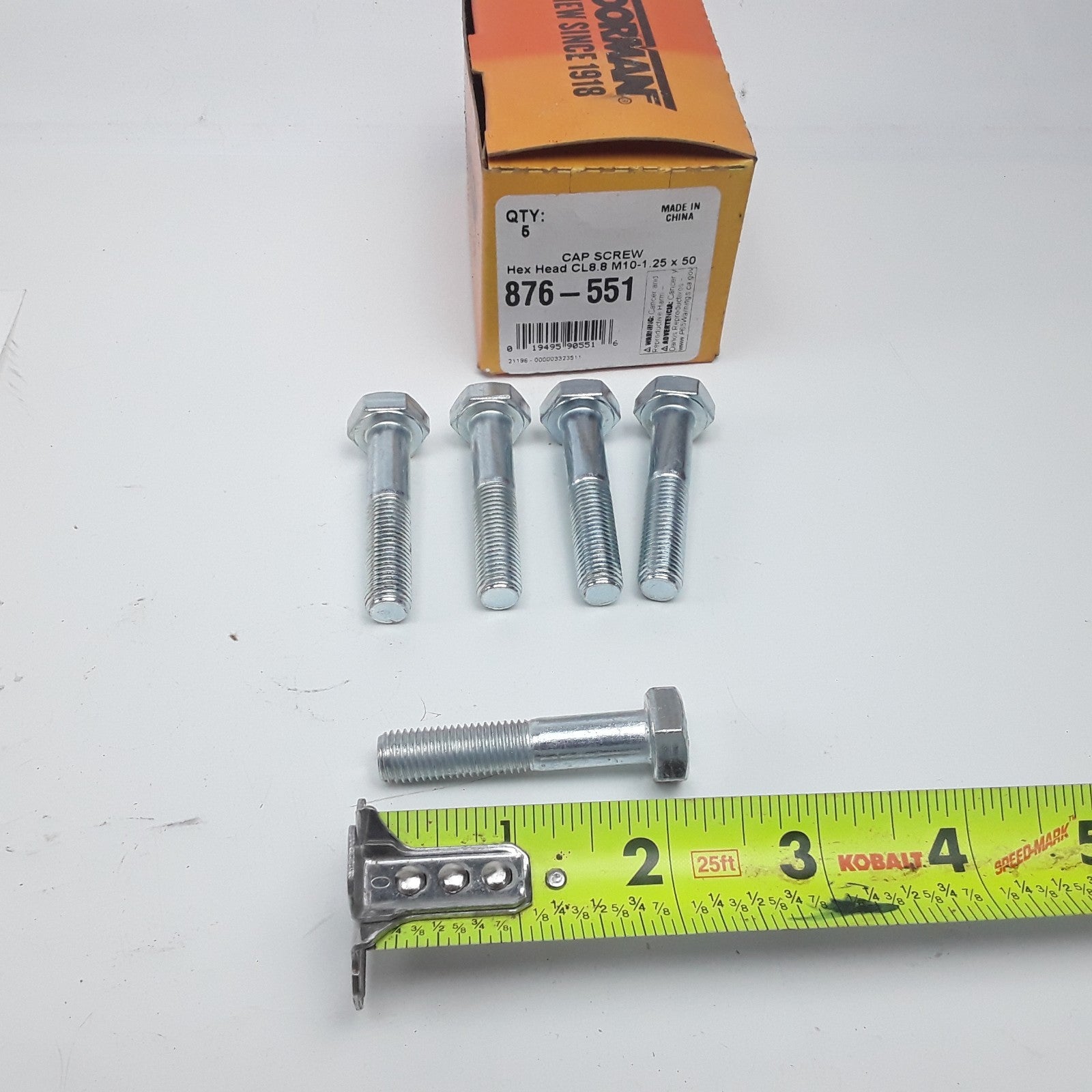 Dorman 876-551 Cap Screw-Hex Steel Head-Class 8.8- M10-1.25 x 50mm Set of 5