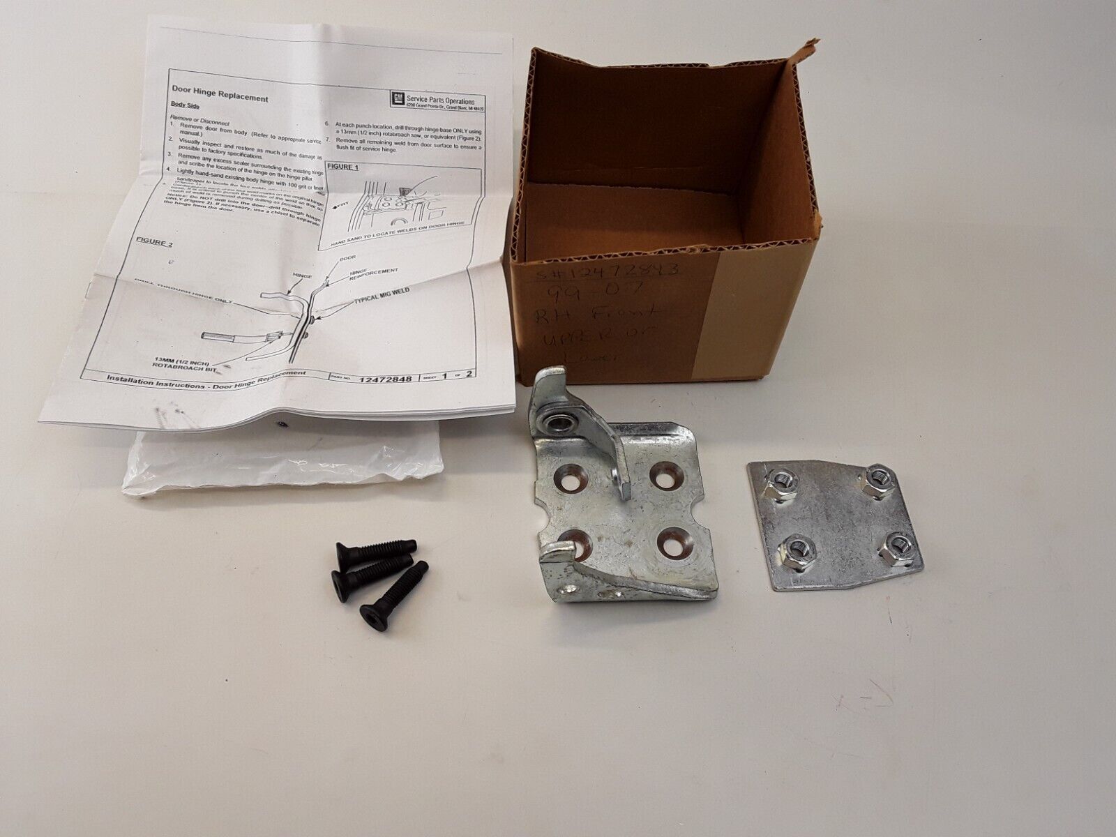 GM 12472843 Lower Hinge Kit Front Side Door LH Driver Side For GMC Sierra 99-07 - HotCarParts