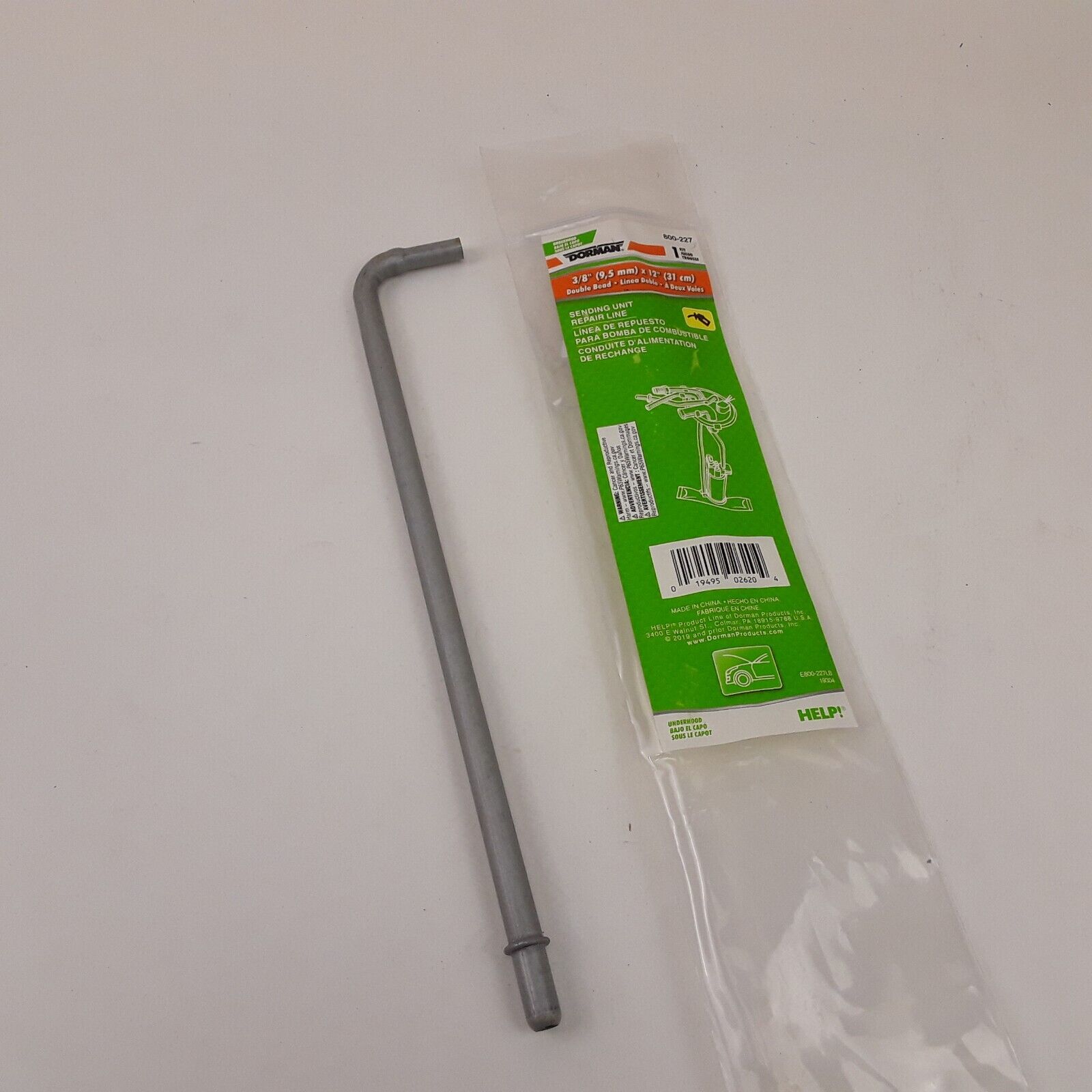 Dorman 800-227 Fuel Repair Line 3/8in. x 12in. Double Bead Line 90 Degree End