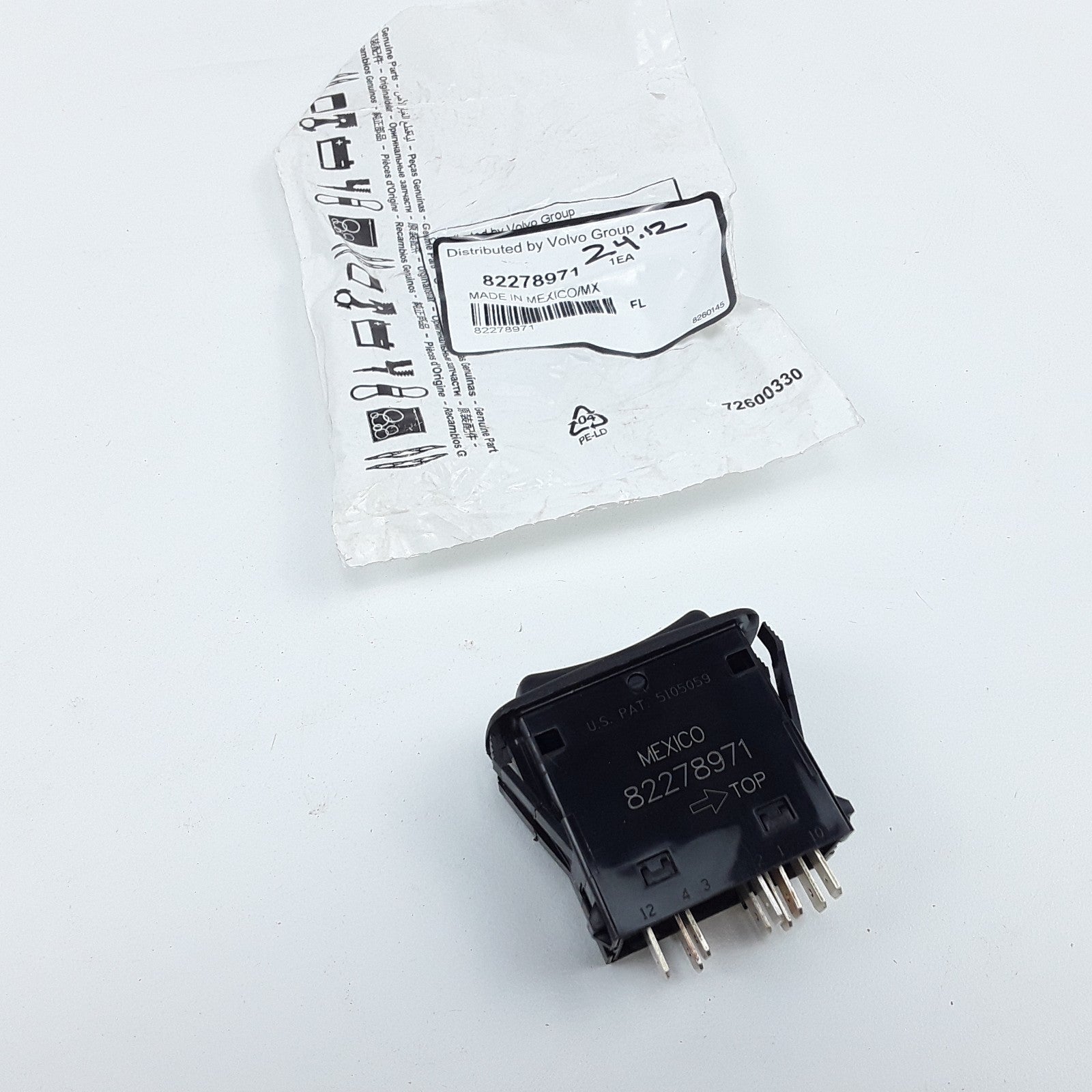 OEM Volvo 82278971 Window Lift Rocker Switch Replaces 1MR4341BM15 1MR4341M15