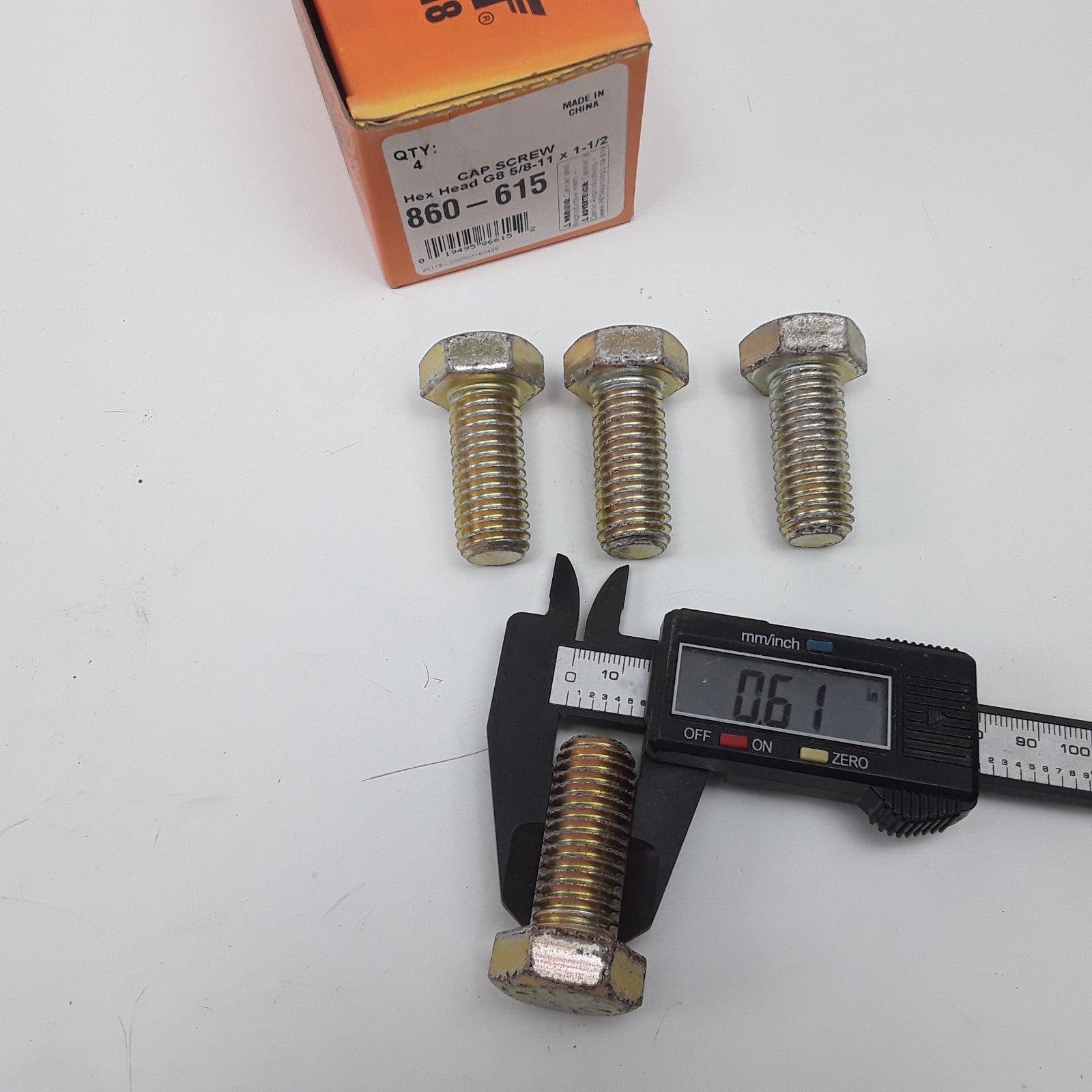 Dorman 860-615 Cap Screw-Hex Steel Head-Grade 8- 5/8-11 x 1-1/2 in Set of 4