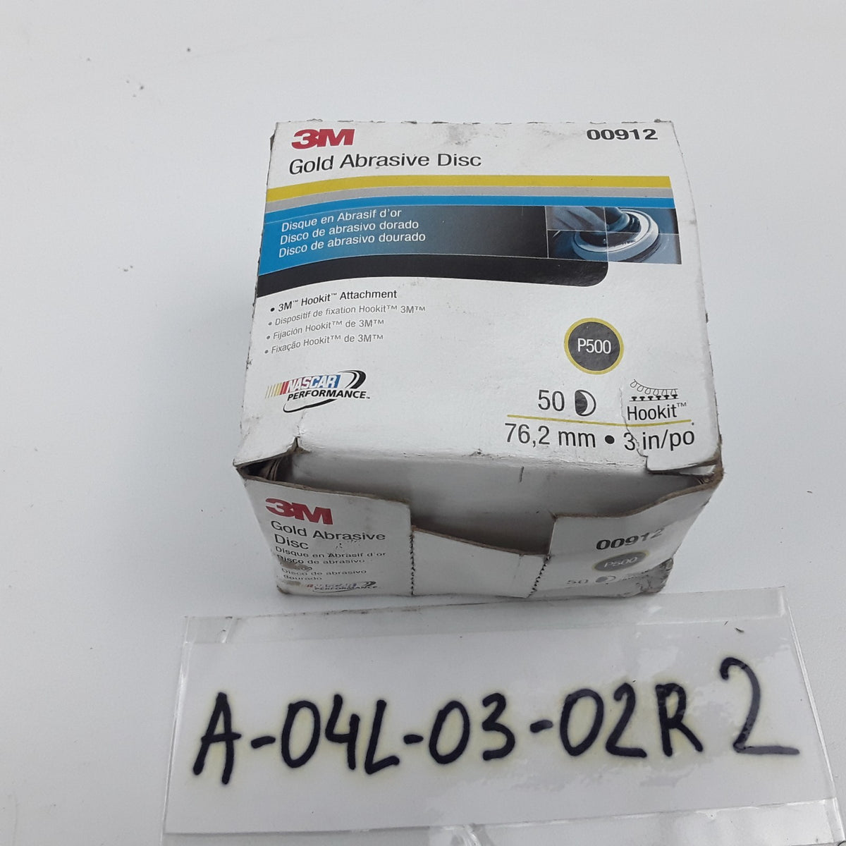 3M 00912 Hookit Gold Abrasive Disc P500 3 in 76,2mm 50 Discs Per Carton