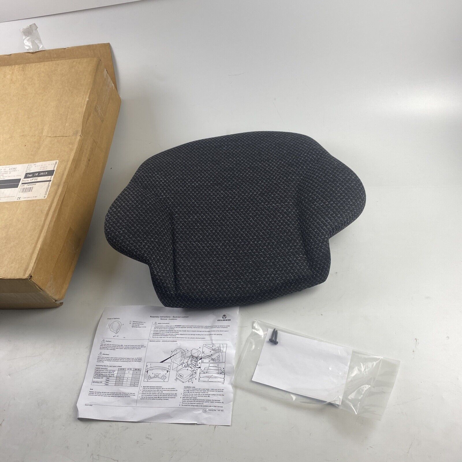 Grammer Cushion Seat Brack Asphault Grey 1182637 Fits John Deere AT347476 531 - HotCarParts