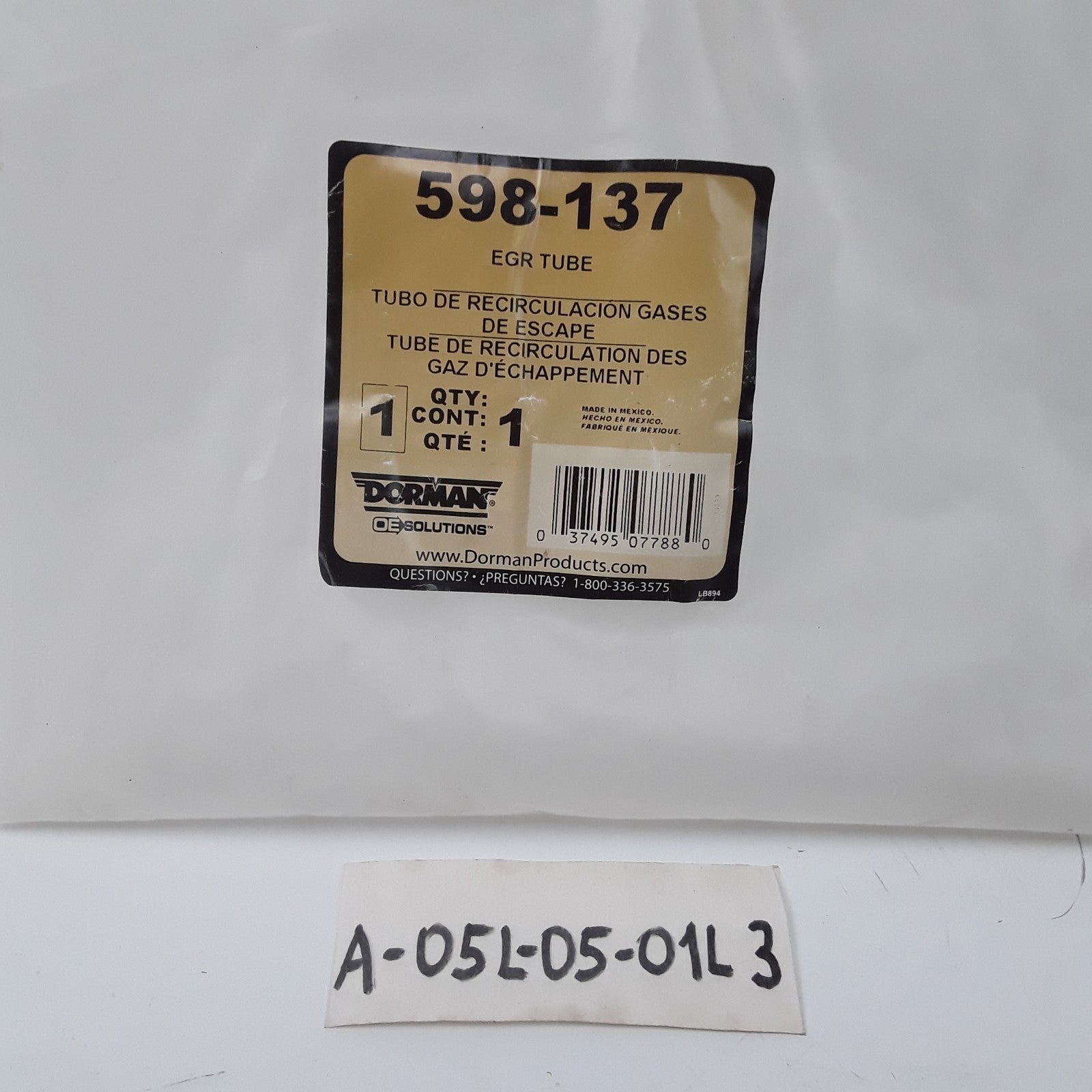Exhaust Gas Recirculation (EGR) Line Fits Ford Expedition 2001-2002 F-150 2001