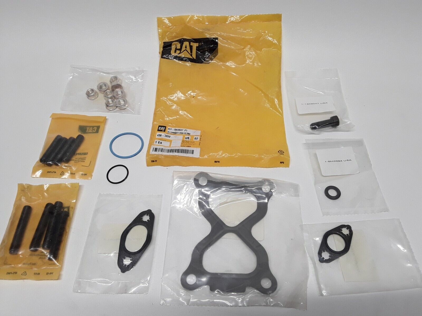 438-3222 CAT KIT GASKET,O-Ring,Bolt-Hex Head,LOCK-NUT,STUD-TAPERLOCK,WASHER-HARD - HotCarParts