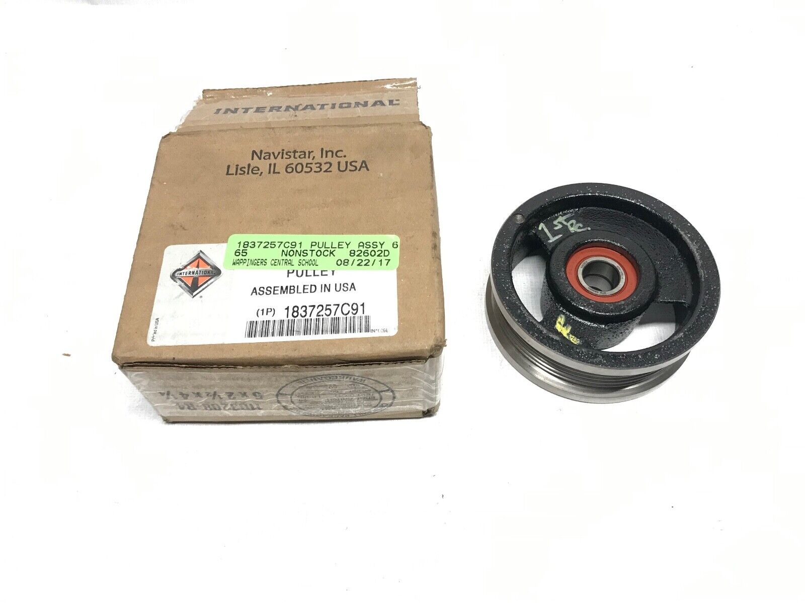 GENUINE INTERNATIONAL PULLEY ASSY 1837257C91 6 GROOVE IDLER FAST FREE SHIPPING - HotCarParts