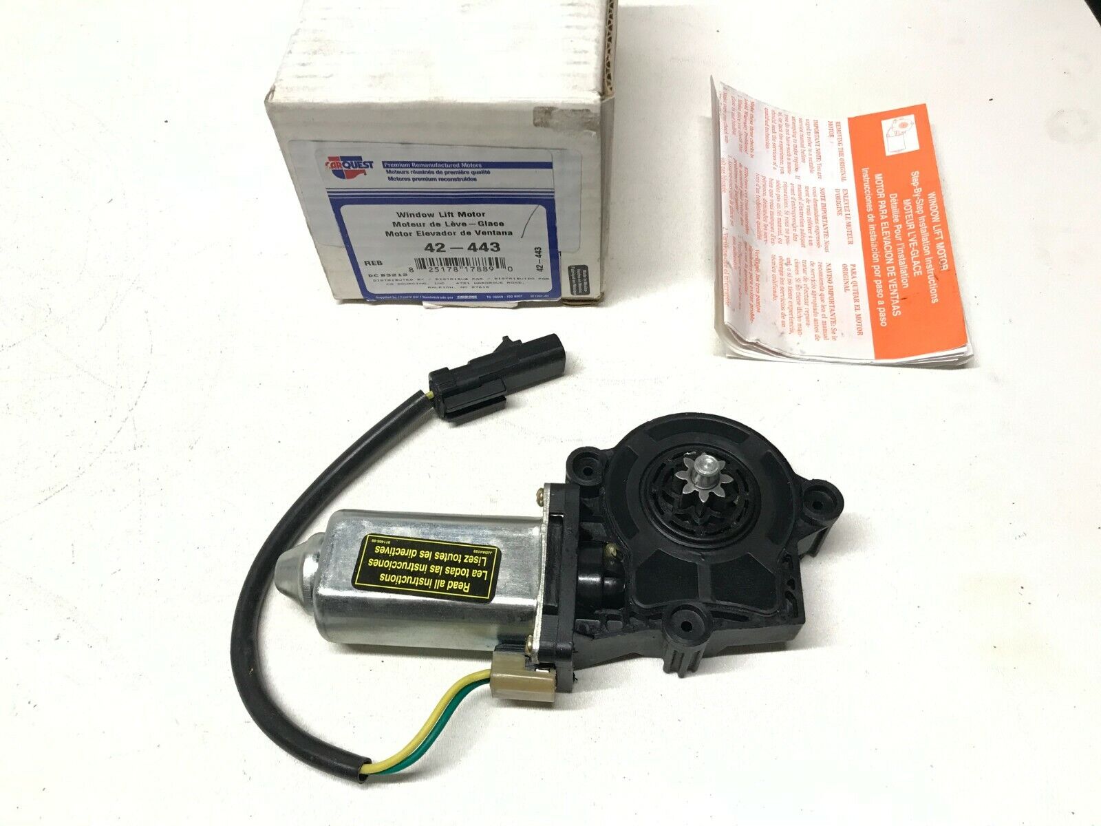 Power Window Motor-Lift Motor Front Right CARQUEST 42-443 Reman Stratus Cirrus S - HotCarParts