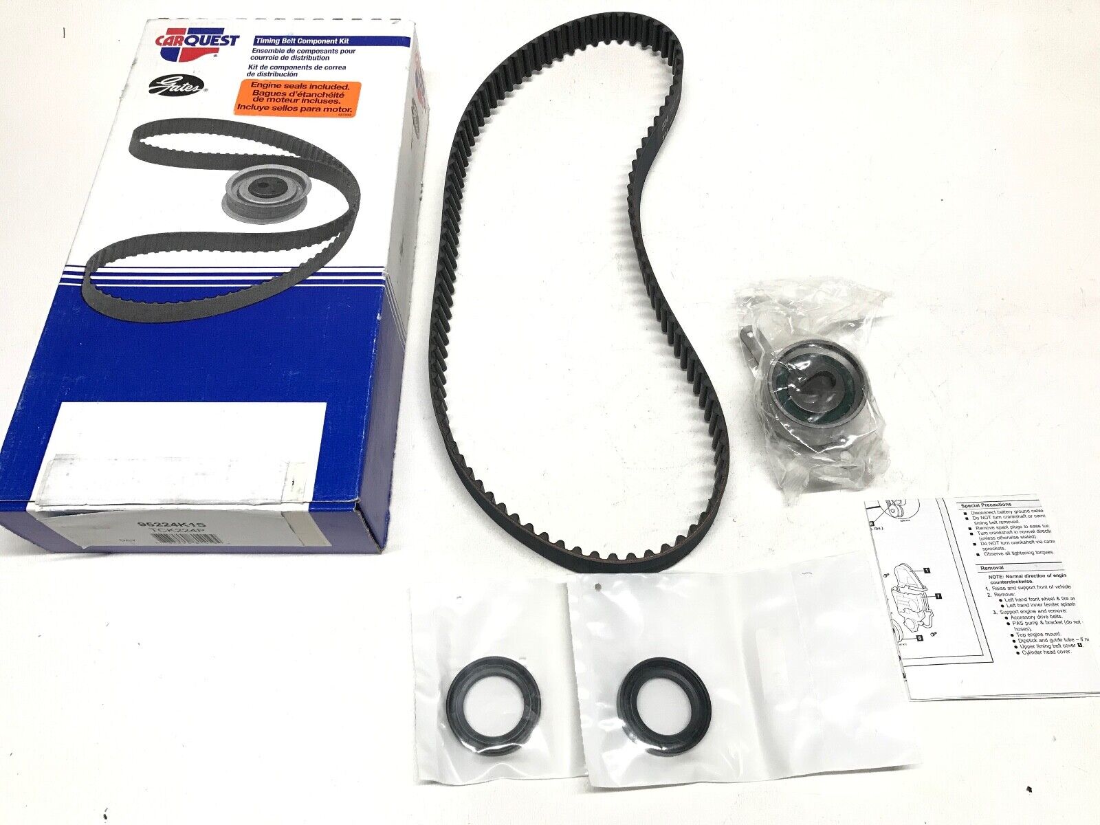 Engine Timing Belt Kit - CARQUEST 95224K1S TCK224P for Civic, Civic del Sol, EL - HotCarParts