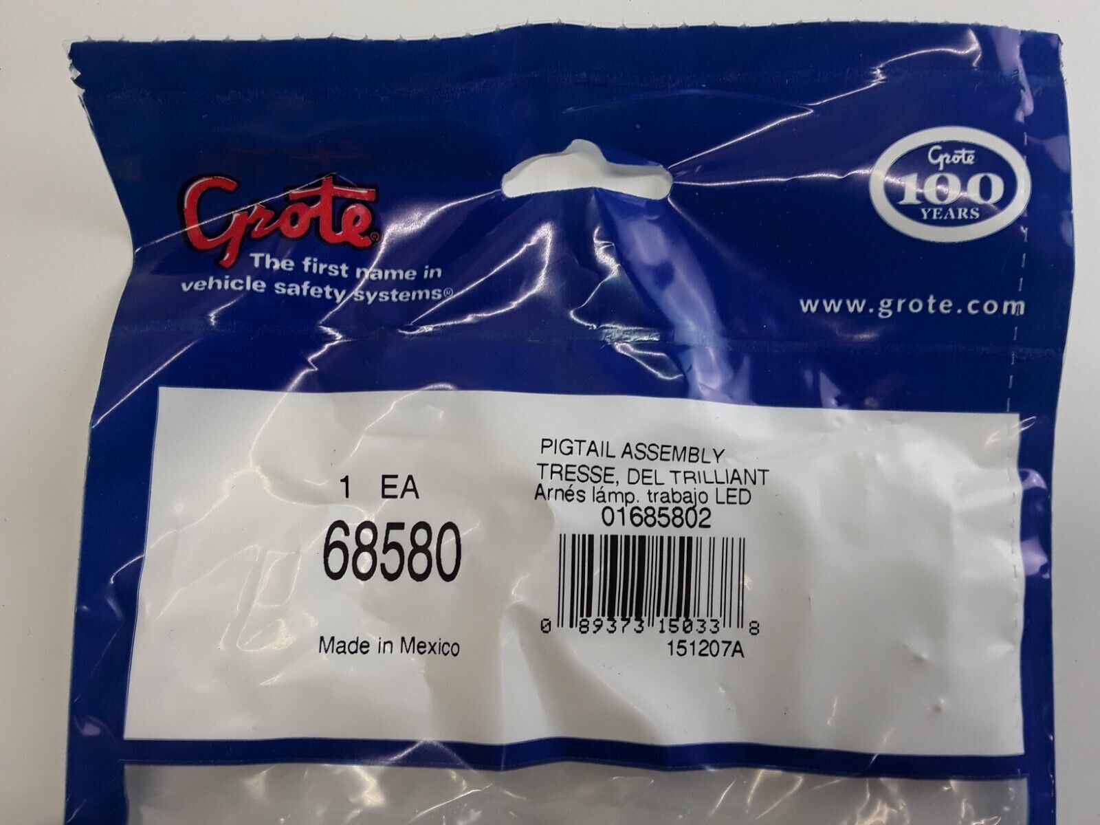 Grote 68580 Pigtail Park Turn Stop Reverse Light Connector Fits Trilliant 36 Led - HotCarParts
