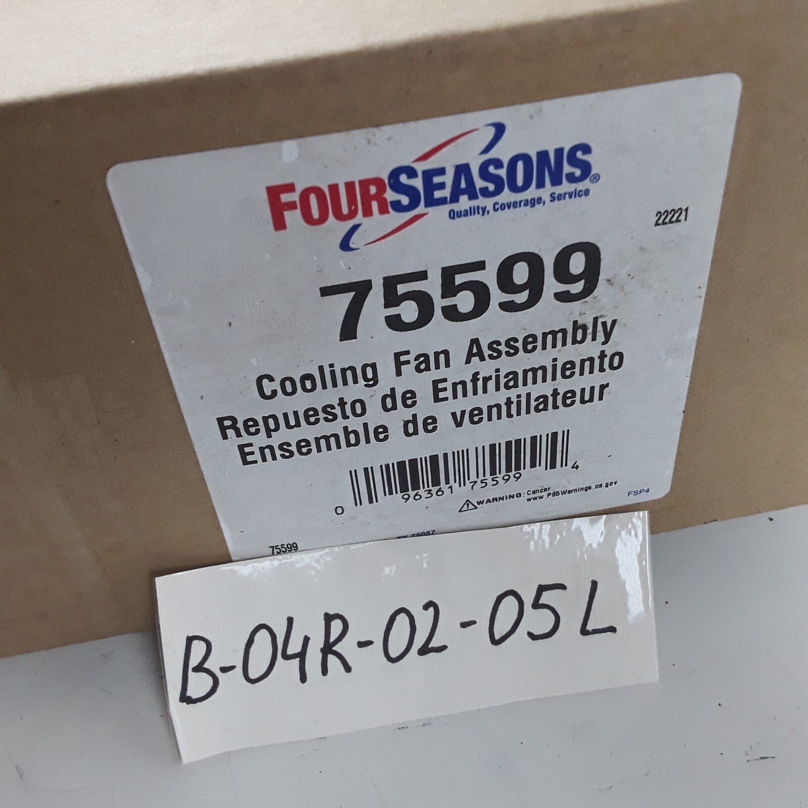 Four Seasons 75599 A/C Condenser Fan Assembly Fits Toyota Sequoia (2001-2007)