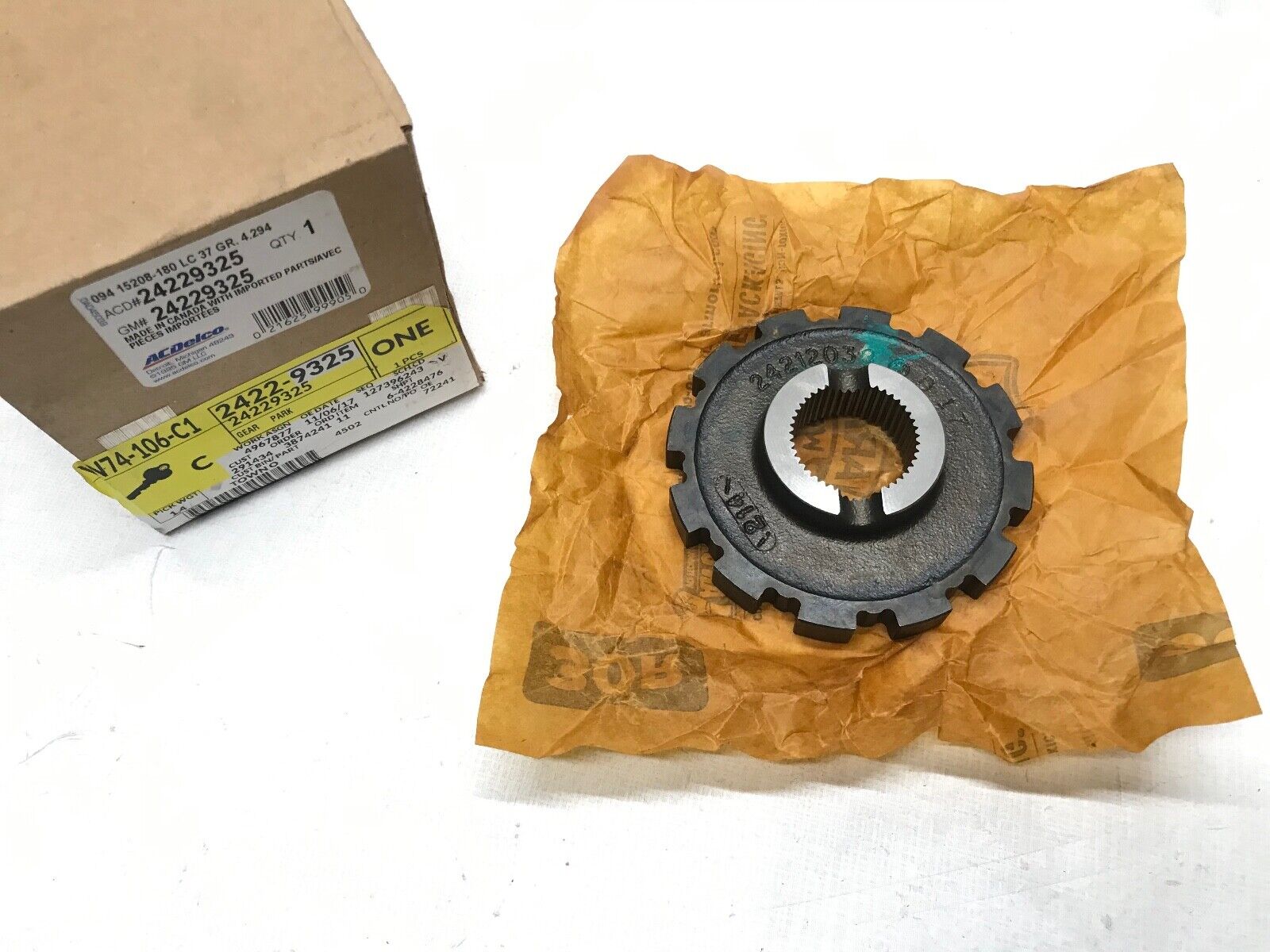 Auto Trans Parking Gear ACDelco GM Original Equipment 24229325 - HotCarParts