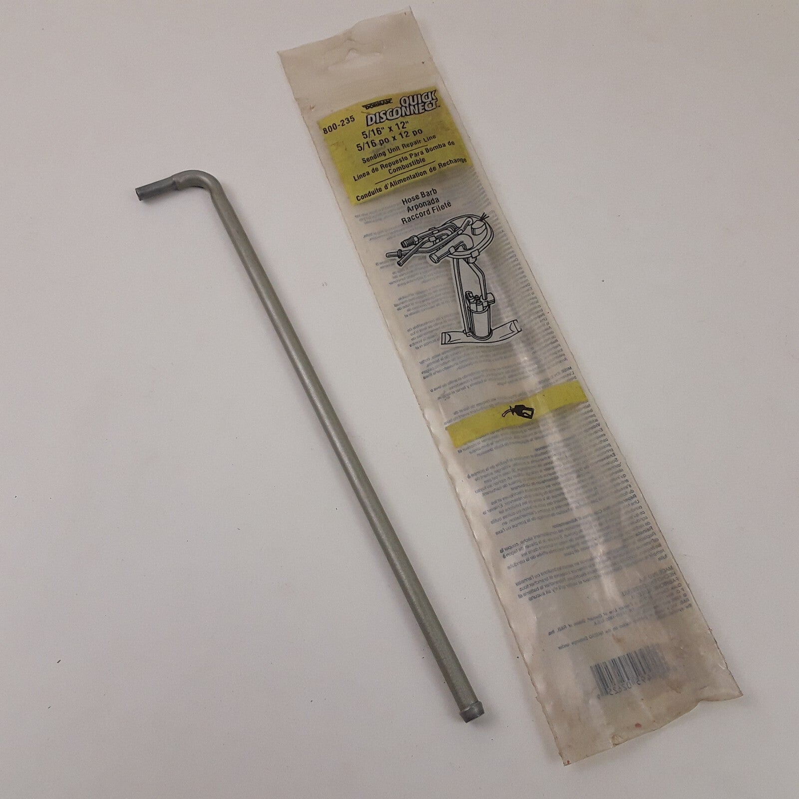 Dorman 800-235 Fuel Sending Unit Repair Line 90 Degree End 5/16in x 12in Barbed