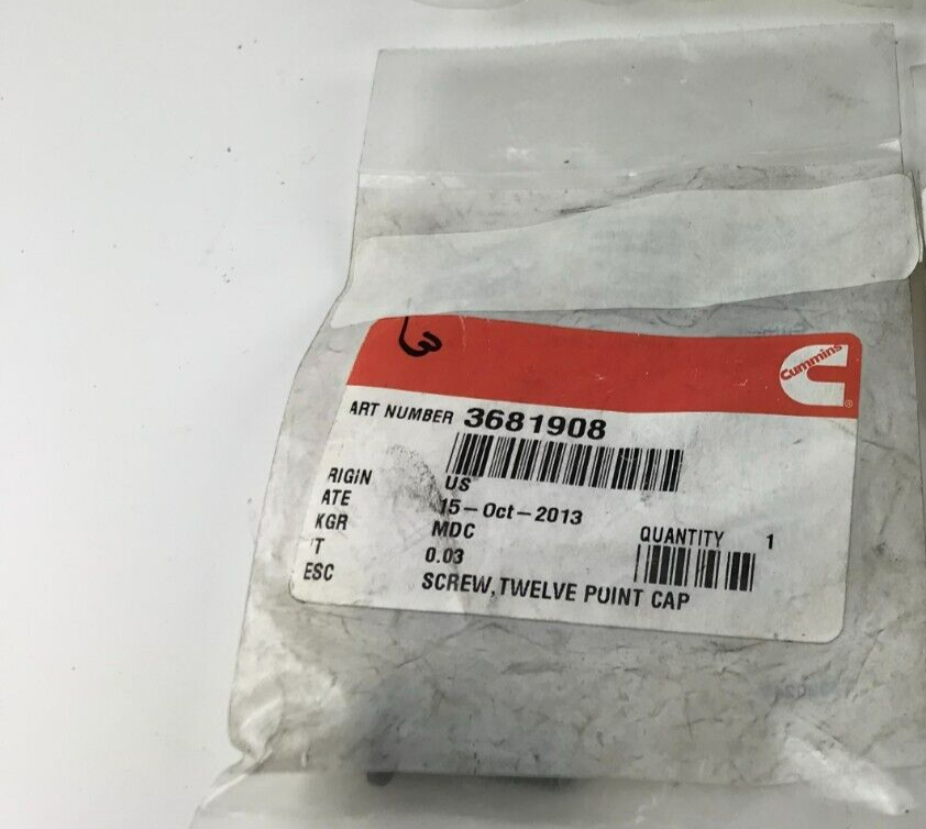 GENUINE OEM Cummins Twelve Point Cap Screw 3681908 FAST SHIPPING - HotCarParts