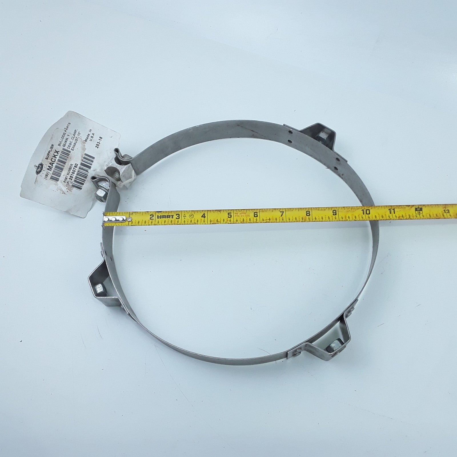 Mack 25160780 8ME4152M Clamp Exhaust 10" For Heavy Duty Vehicles