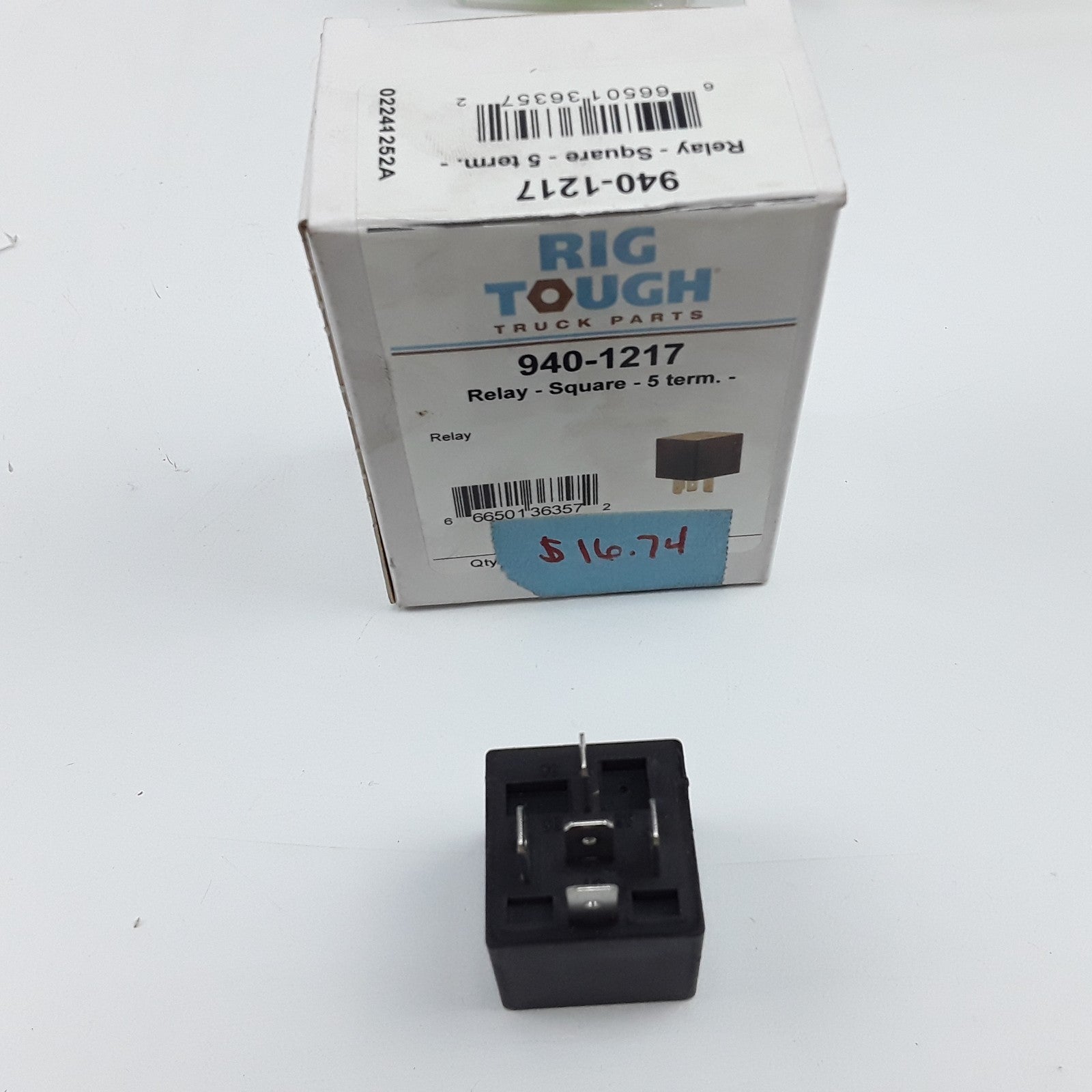 Rig Tough 940-1217 5-Terminal Square Relay Assembly For Automotive Trucks