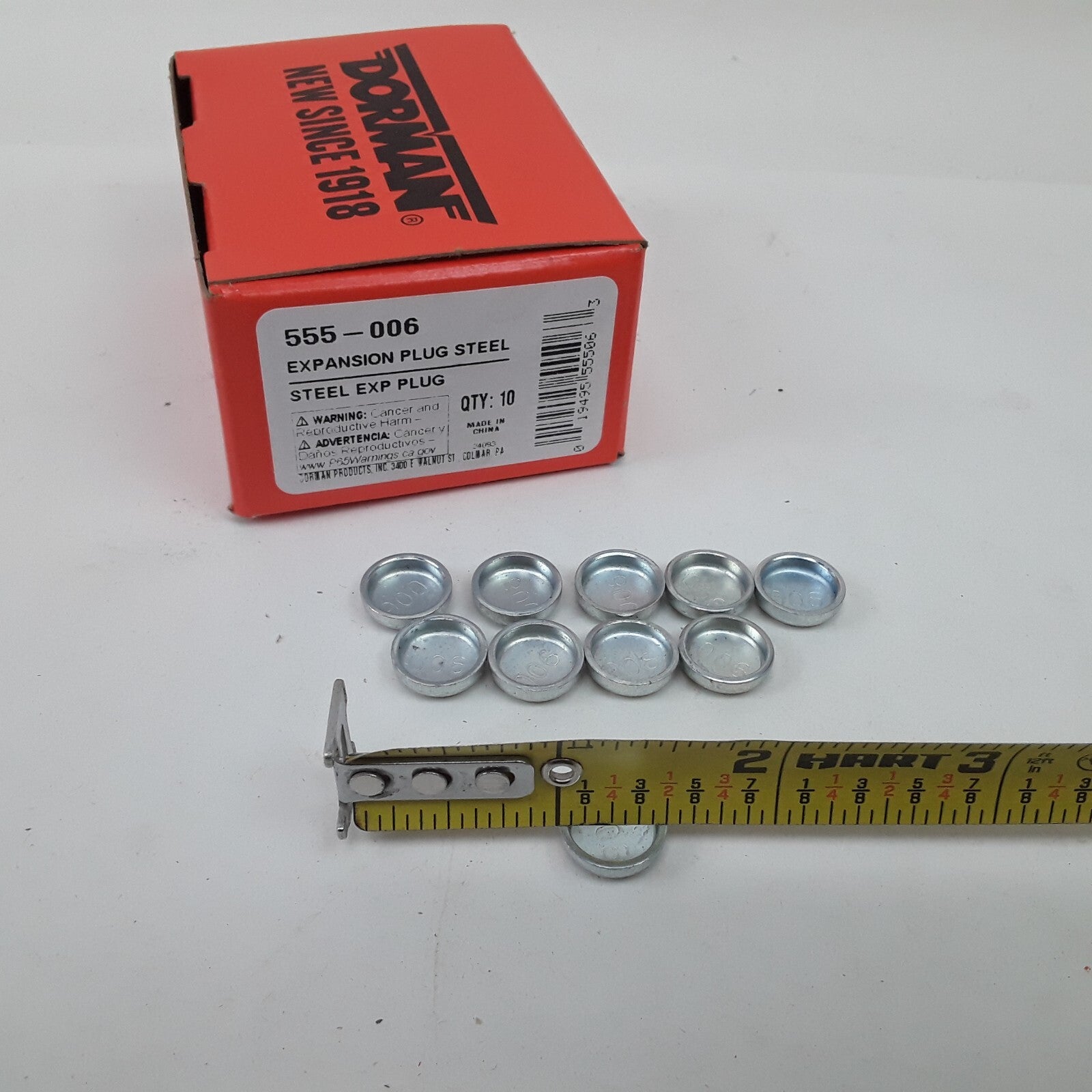 Set of 10 Steel Cup Expansion Plug 1/2 In. SC Height 0.180 Fits Nissan, INFINITI