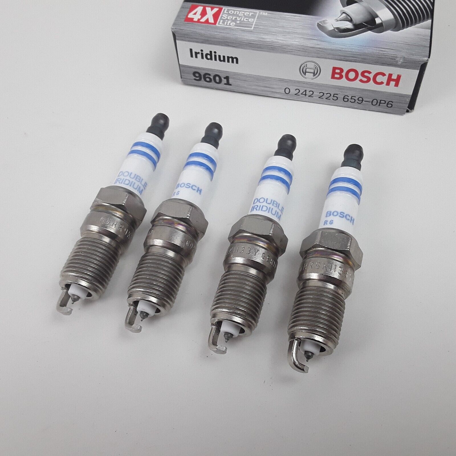 4 PCS BOSCH 9601 Spark Plugs OE Double Iridium For Buick Chevy Ford GMC Pontiac