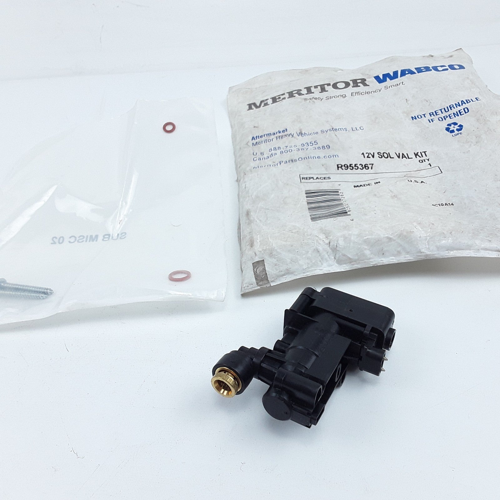 Volvo 85107385 Air Brake Solenoid Valve Kit 12V Fits Volvo Meritor Trucks
