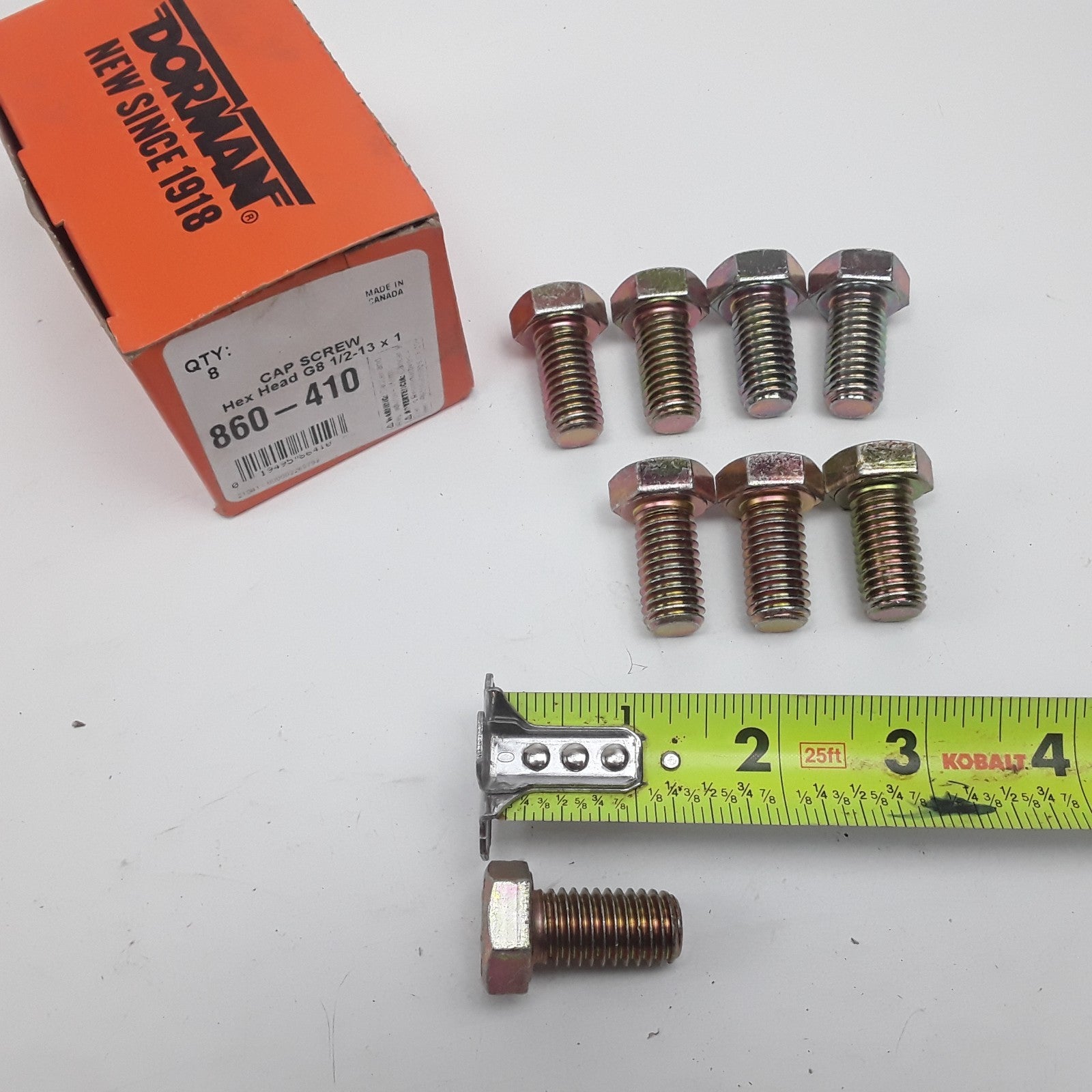 Dorman 860-410 Cap Screw-Hex Steel Head-Grade 8- 1/2-13 x 1 in Set of 8