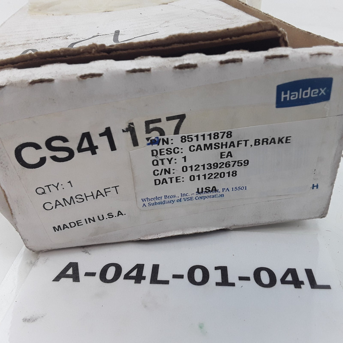 Rear Right Air Brake Camshaft Fits Meritor with 16-1/2" "Q" and "Q+" Brakes