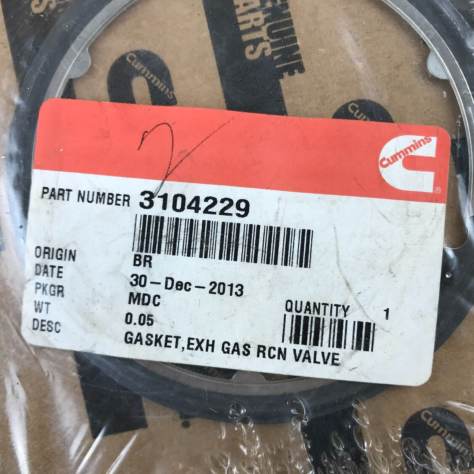 GENUINE OEM Cummins 3104229 EGR VALVE GASKET FAST SHIPPING - HotCarParts