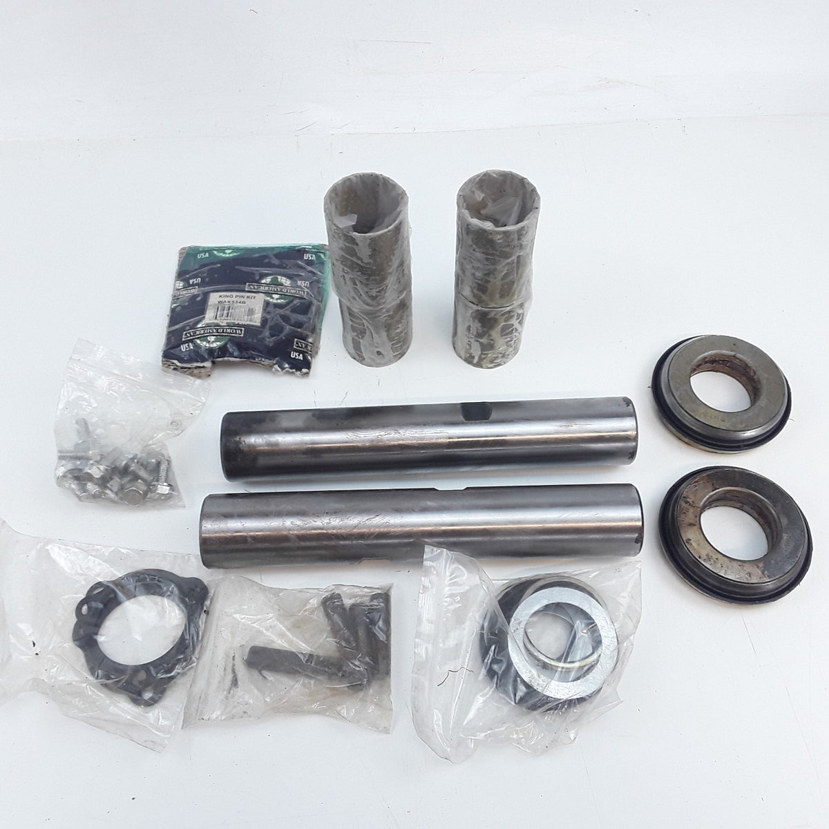 Steering King Pin Kit Double Draw Key Notch 1.794in Diameter x 10.410in Length