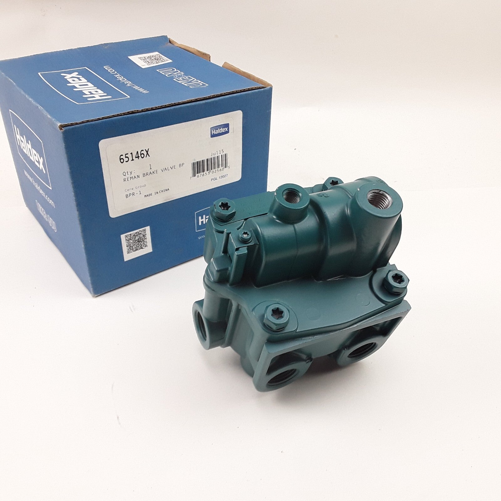 Haldex 65146X Air Brake Relay Valve 3/8" 4 Port Delivery For Heavy Duty Trucks