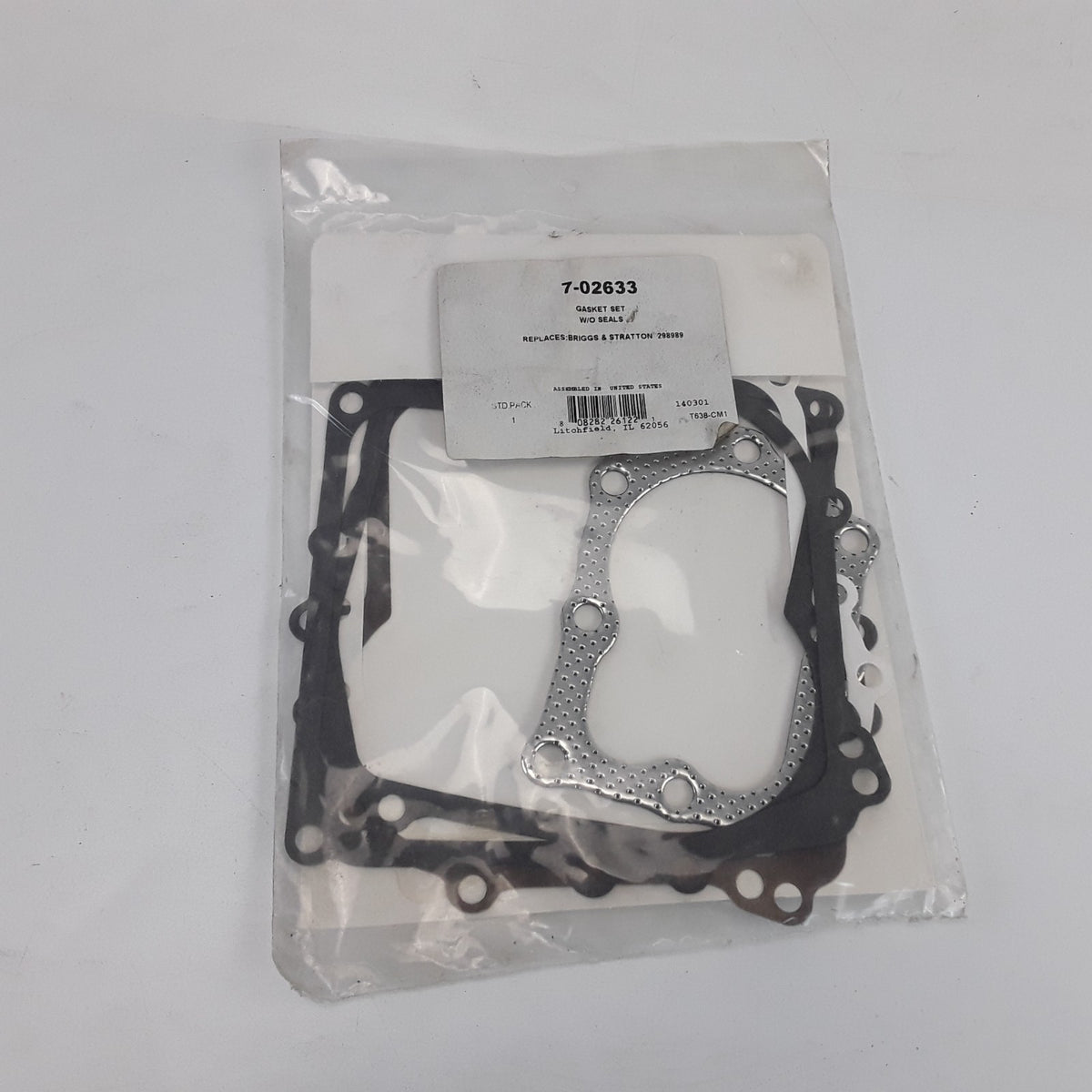 Prime Line 7-02633 Engine Gasket Set W/O Seal Replaces Briggs & Stratton 298989
