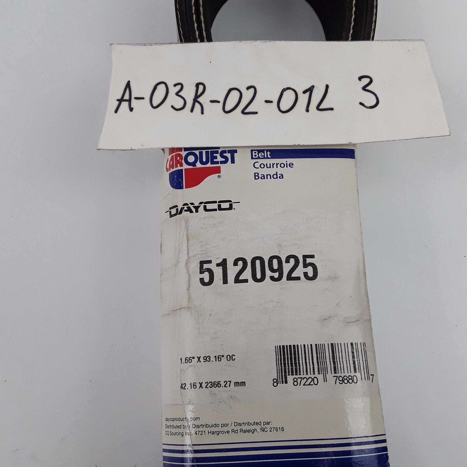 Dayco 5120925 Serpentine Belt Fits Kenworth T800 W900 (2003 2004 2005 2006 2007)