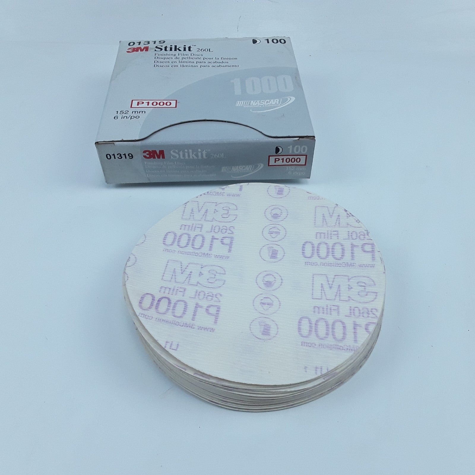3M Stikit Finishing Film Abrasive Disc 260L 01319 6 in P1000 100 PCS Per Carton