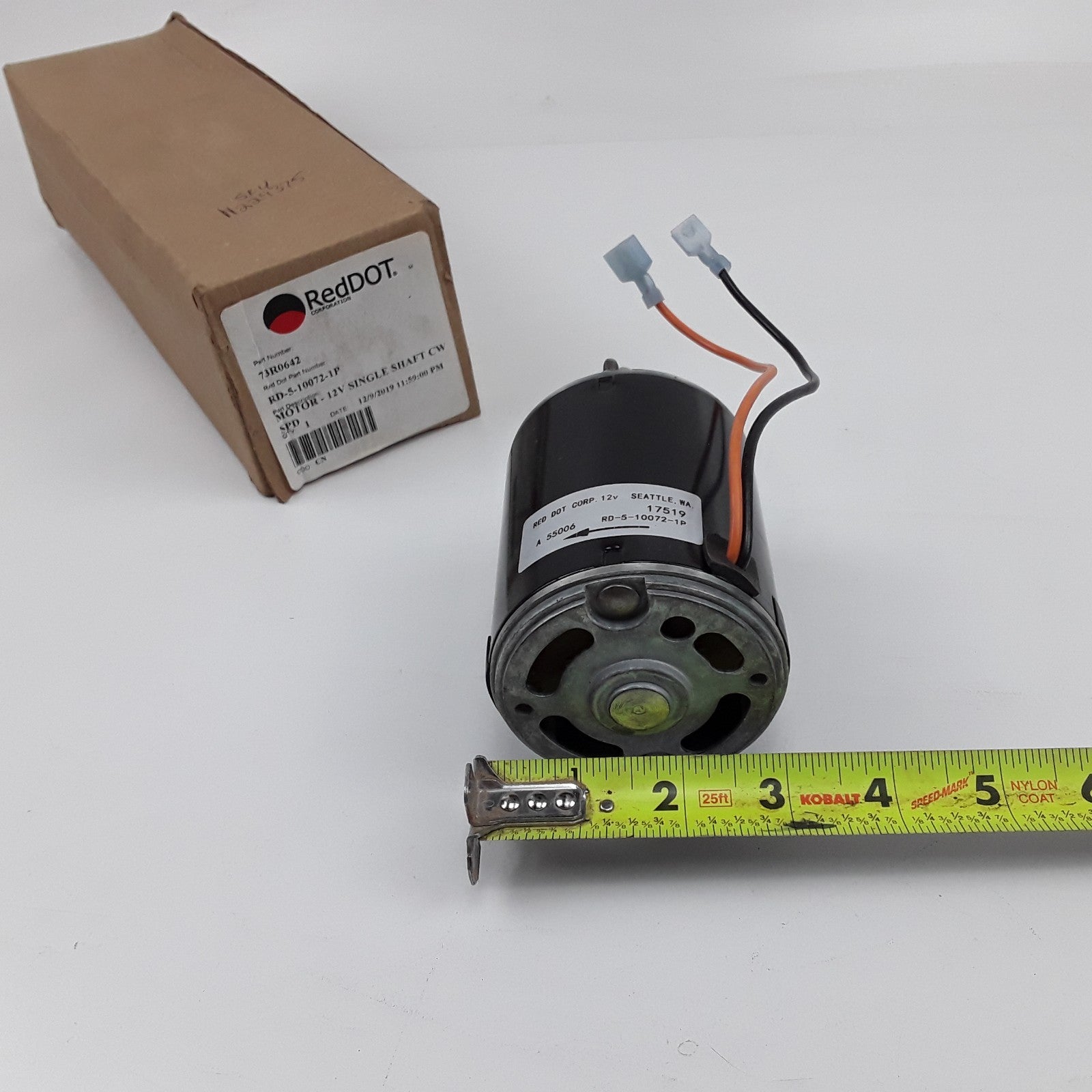 Red Dot 73R0642 Single Shaft Vented CW Blower Motor Assembly 12V Heavy Duty