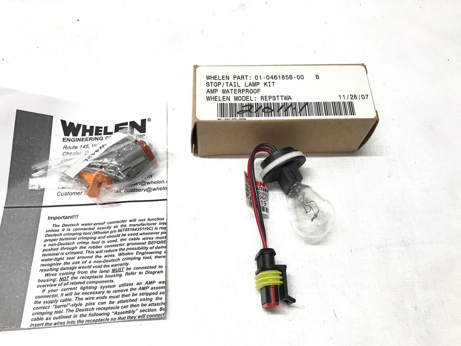 Whelen OEM Stop/Tail Light KIT 01-0461856-00B / 34-0061856-00B Model REPSTTWA - HotCarParts