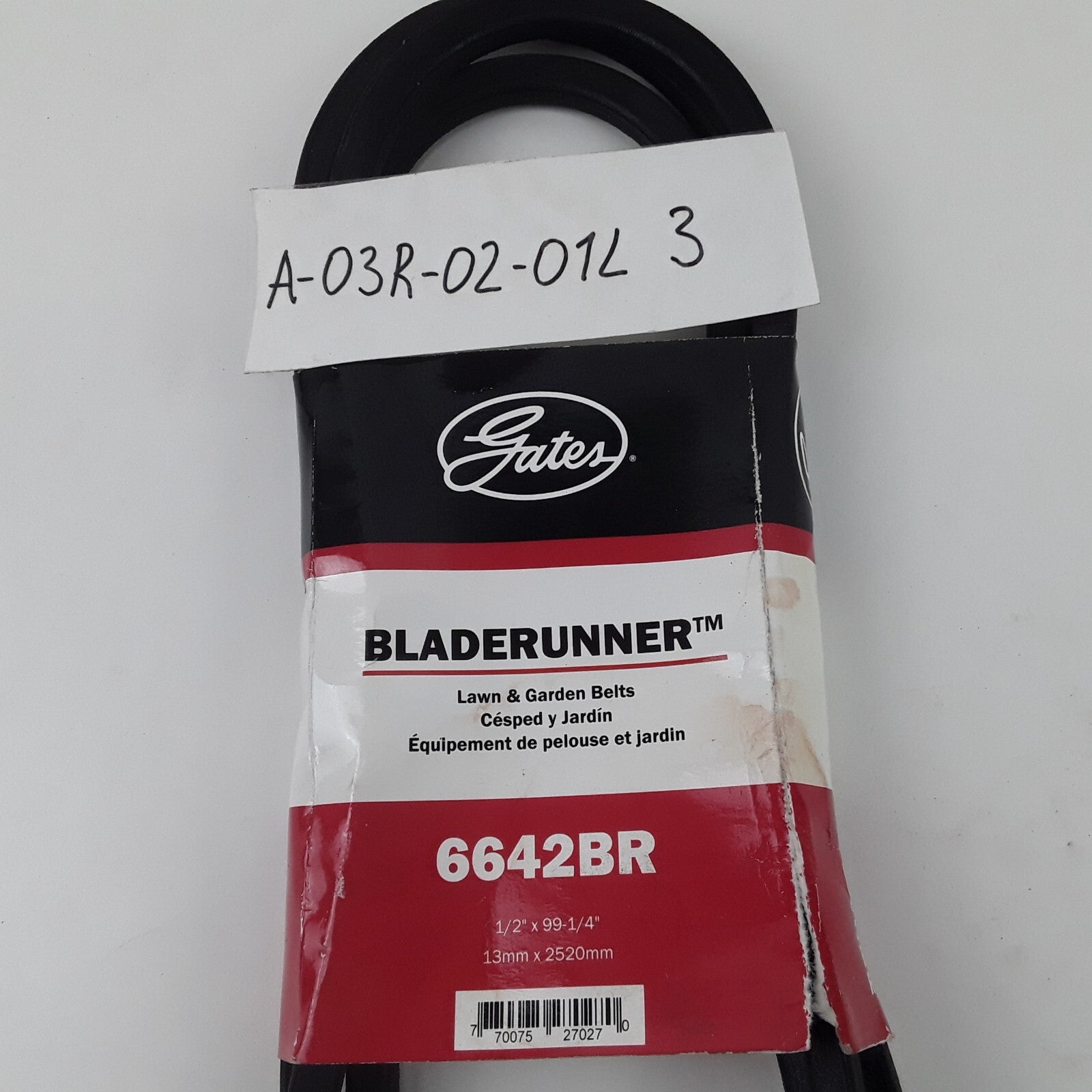 Gates 6642BR Blade Runner Lawn and Garden Equipment Belt EPDM 1/2" X 99-1/4"