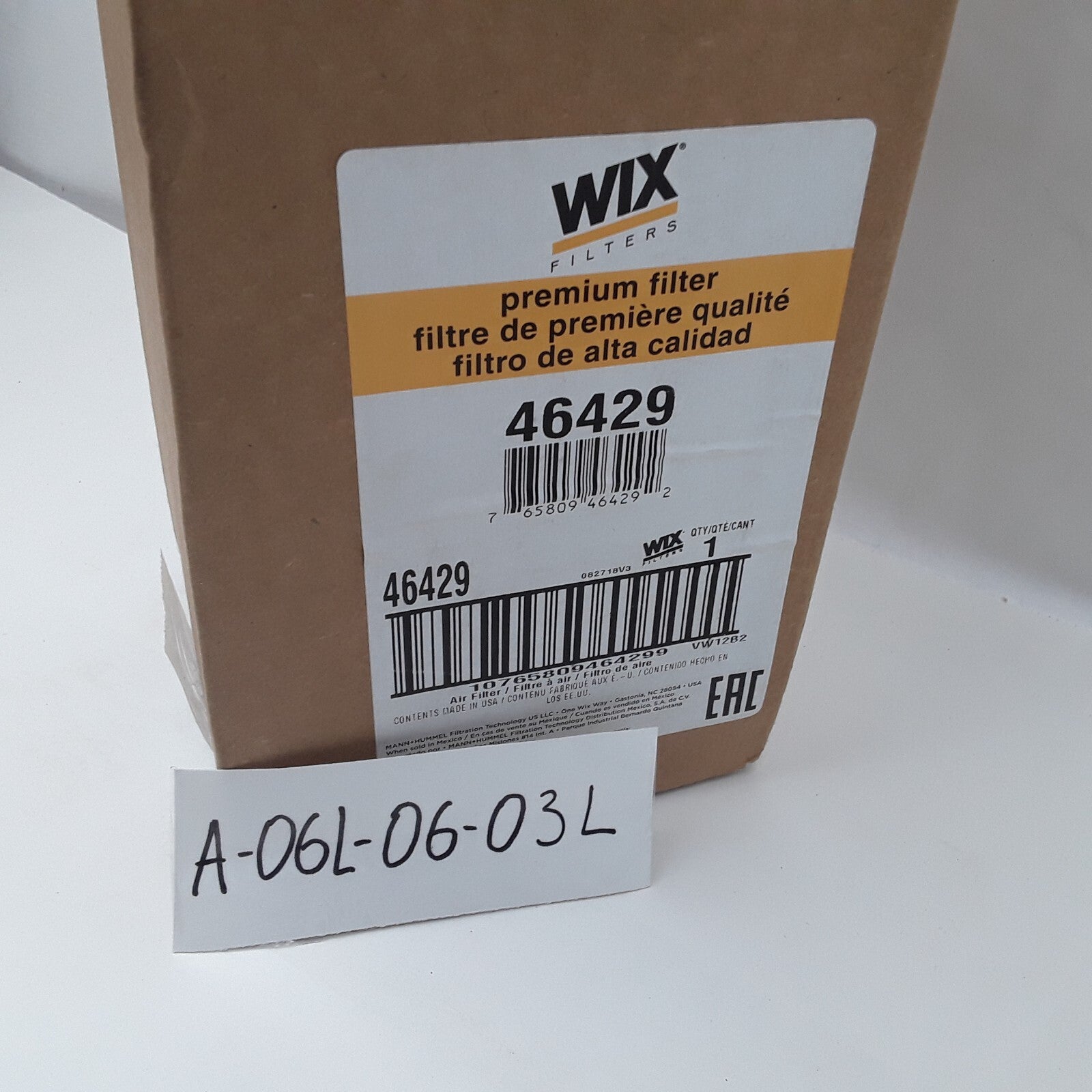 Wix 46429 Radial Seal Inner Air Filter Fits Blue Bird, Chevrolet ,Ford ,Kenworth