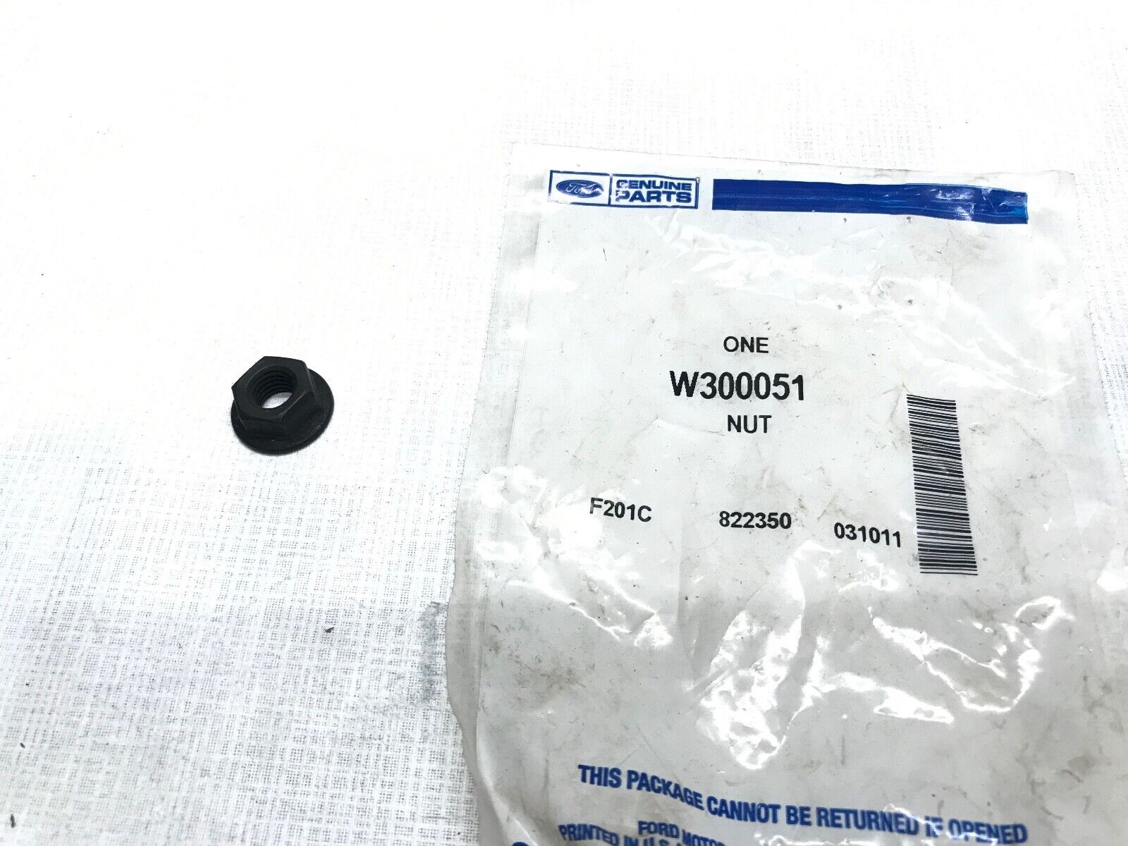 ONE Genuine Ford Manifold Nut -W300051-FOR Ford	E-350 Super Duty - HotCarParts