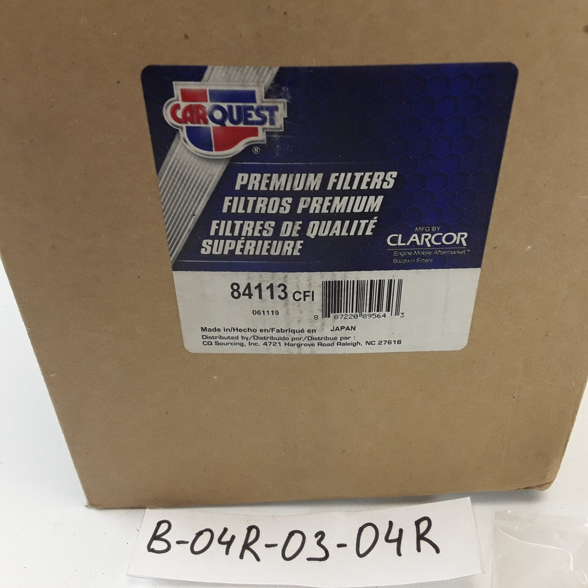 Carquest 84113 Engine Oil Filter By-Pass Lube Element Fits Hitachi Excavators