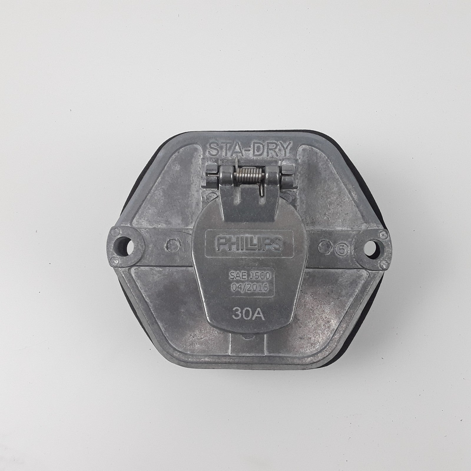 Phillips 15-763 Trailer Receptacle Socket Breaker 7-Way Extended Barrel 30 Amp