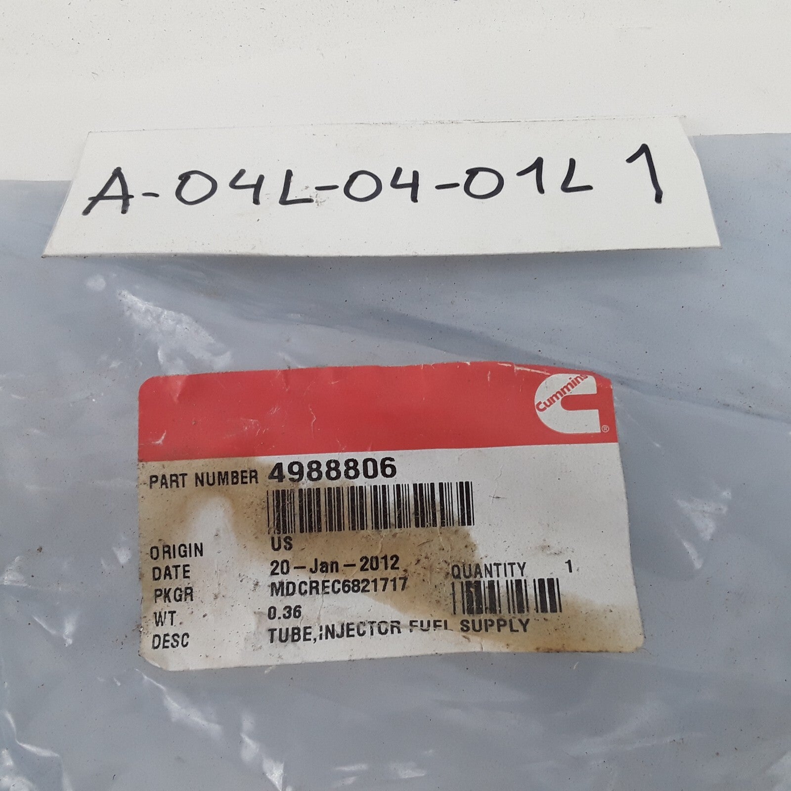 Cummins 4988806 Injector Fuel Supply Tube Fits 5.9 Liter ISB/QSB Engines