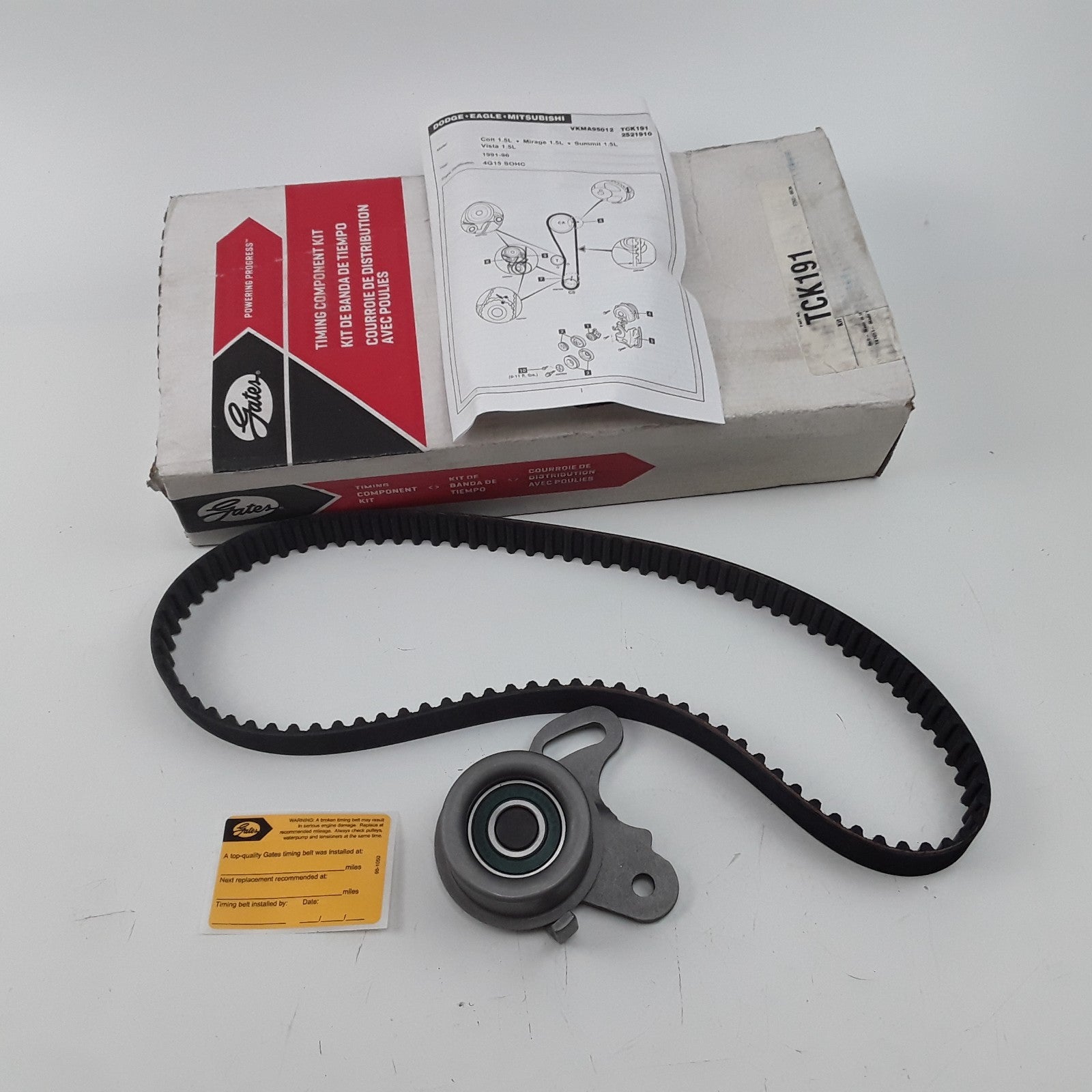 Engine Timing Belt Component Kit Fits Dodge Colt 1992-1995 Eagle Summit 1991-96