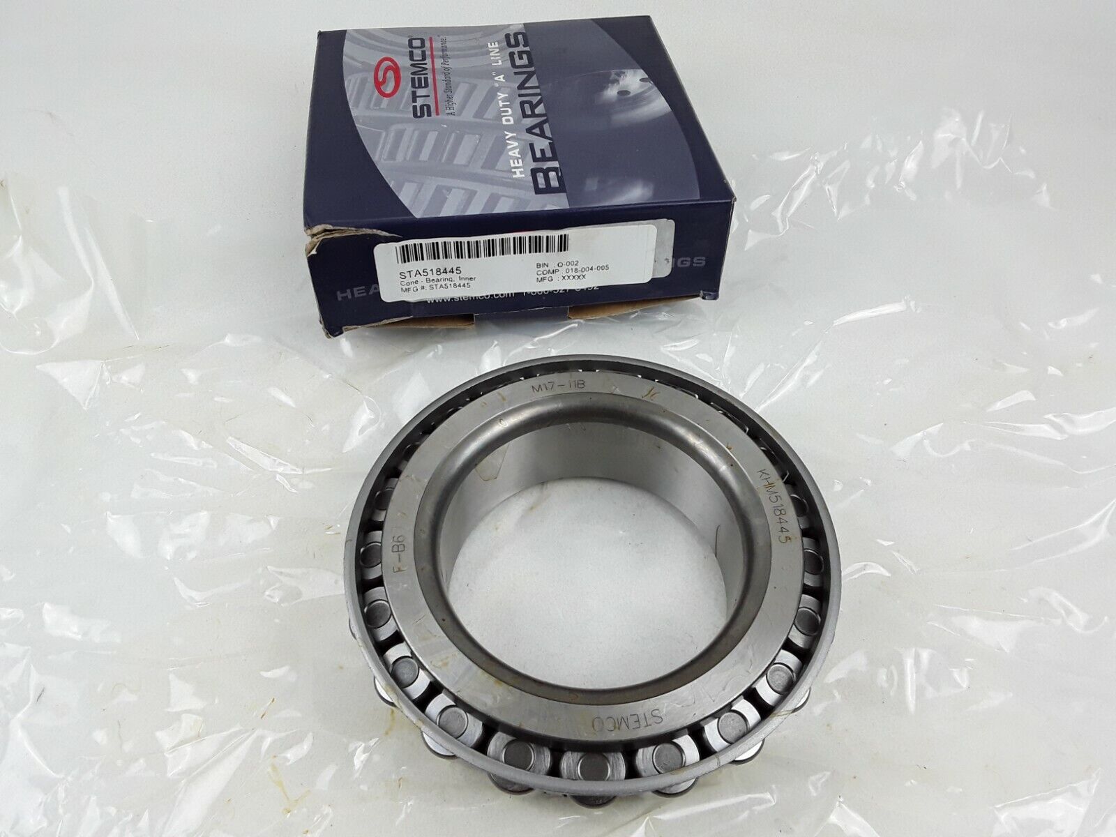 Stemco KHM518445 Tapered Roller Bearing Cone Inner STA518445 Fast Free Shipping - HotCarParts